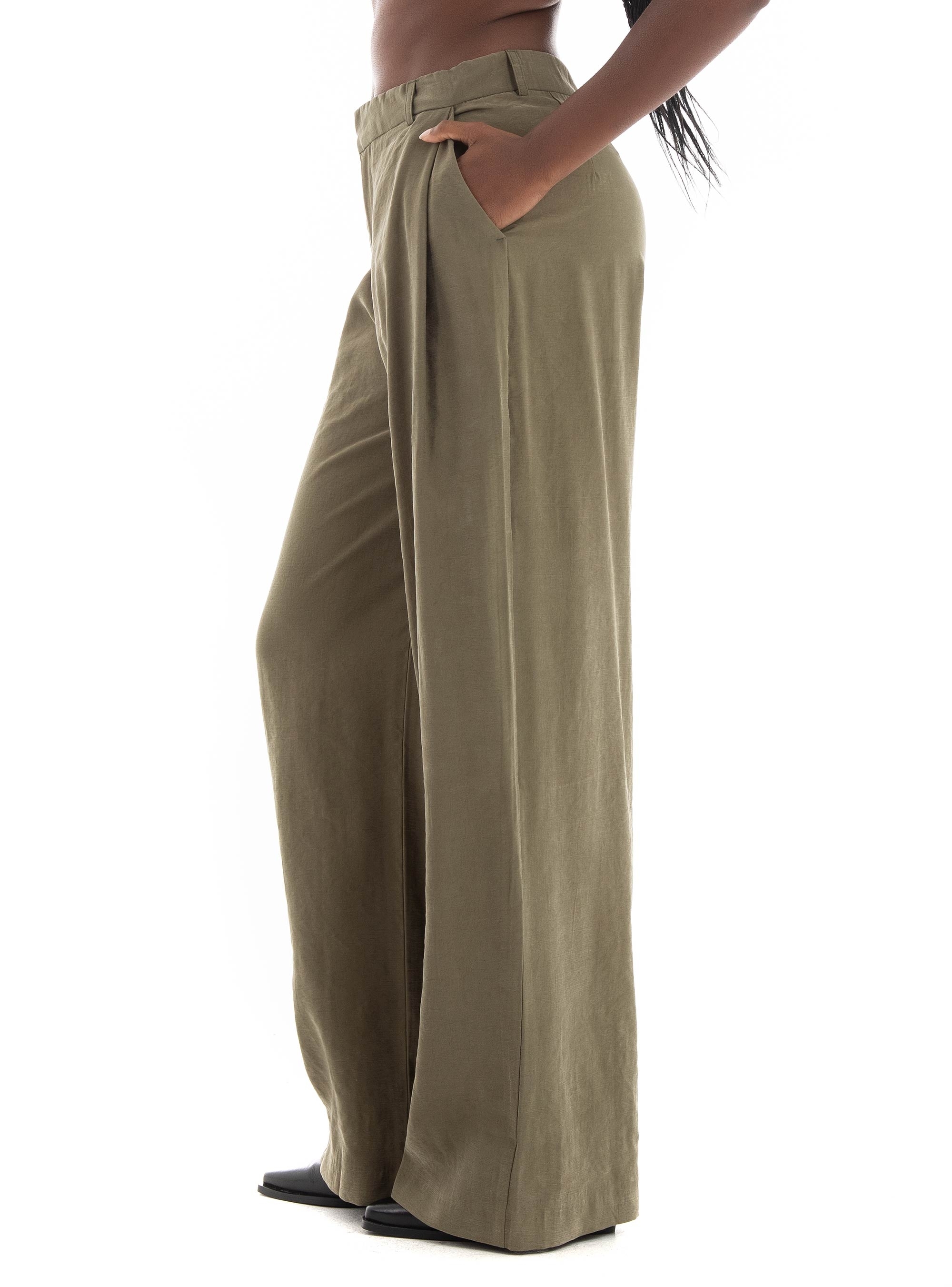 Black & Black Pants - Khaki
