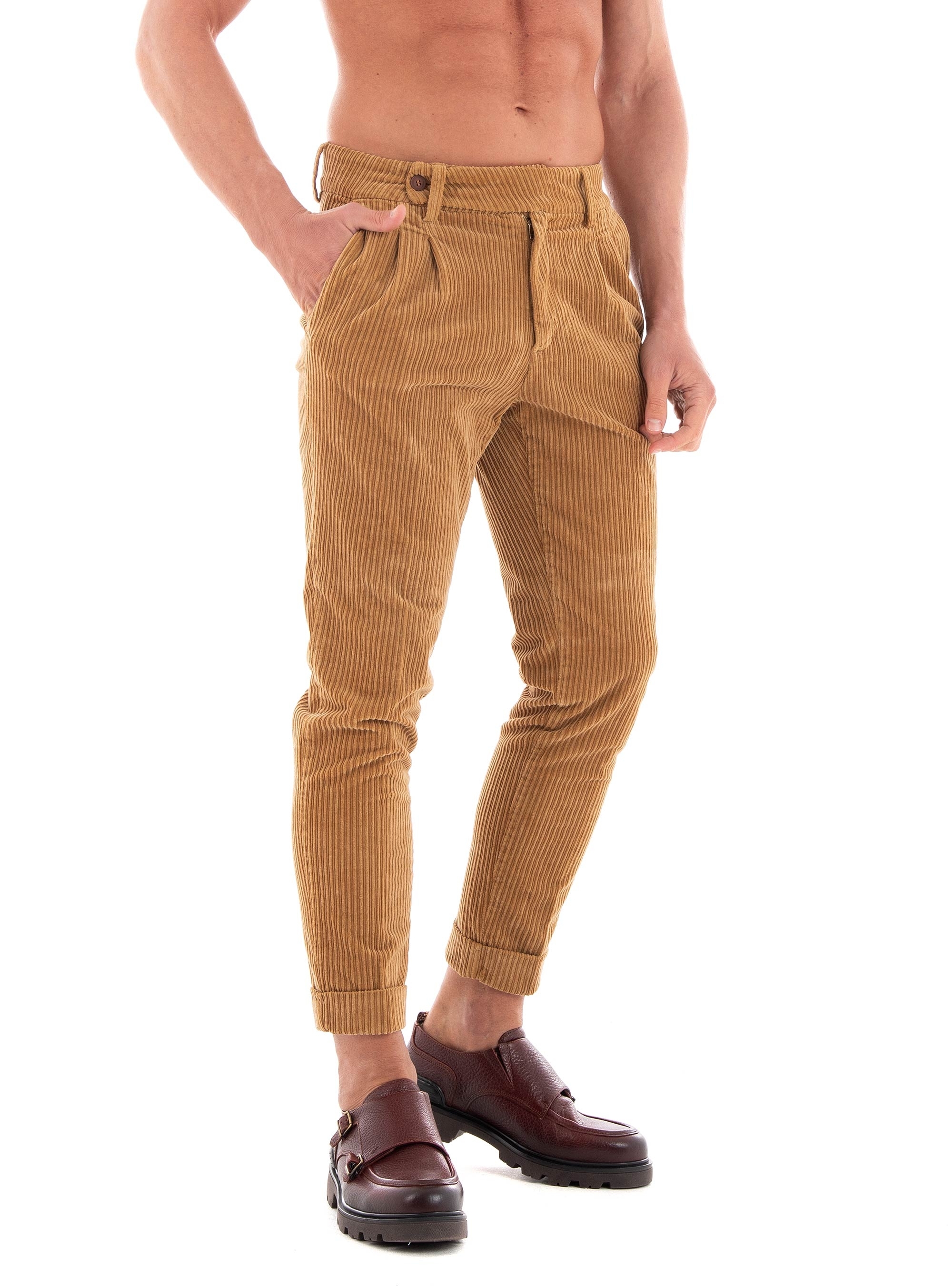 Paul Miranda Corduroy Pants - Dark Beige
