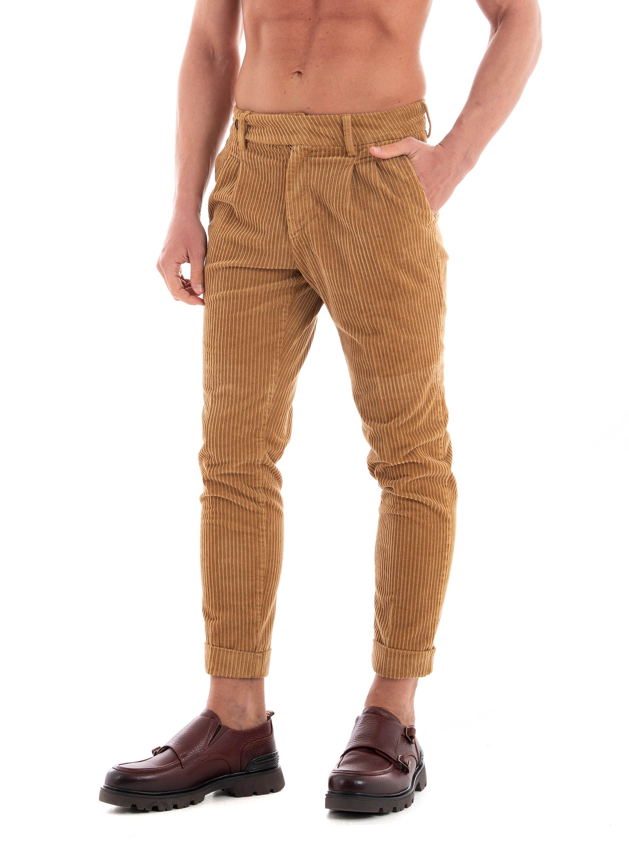 Paul Miranda Corduroy Pants - Dark Beige