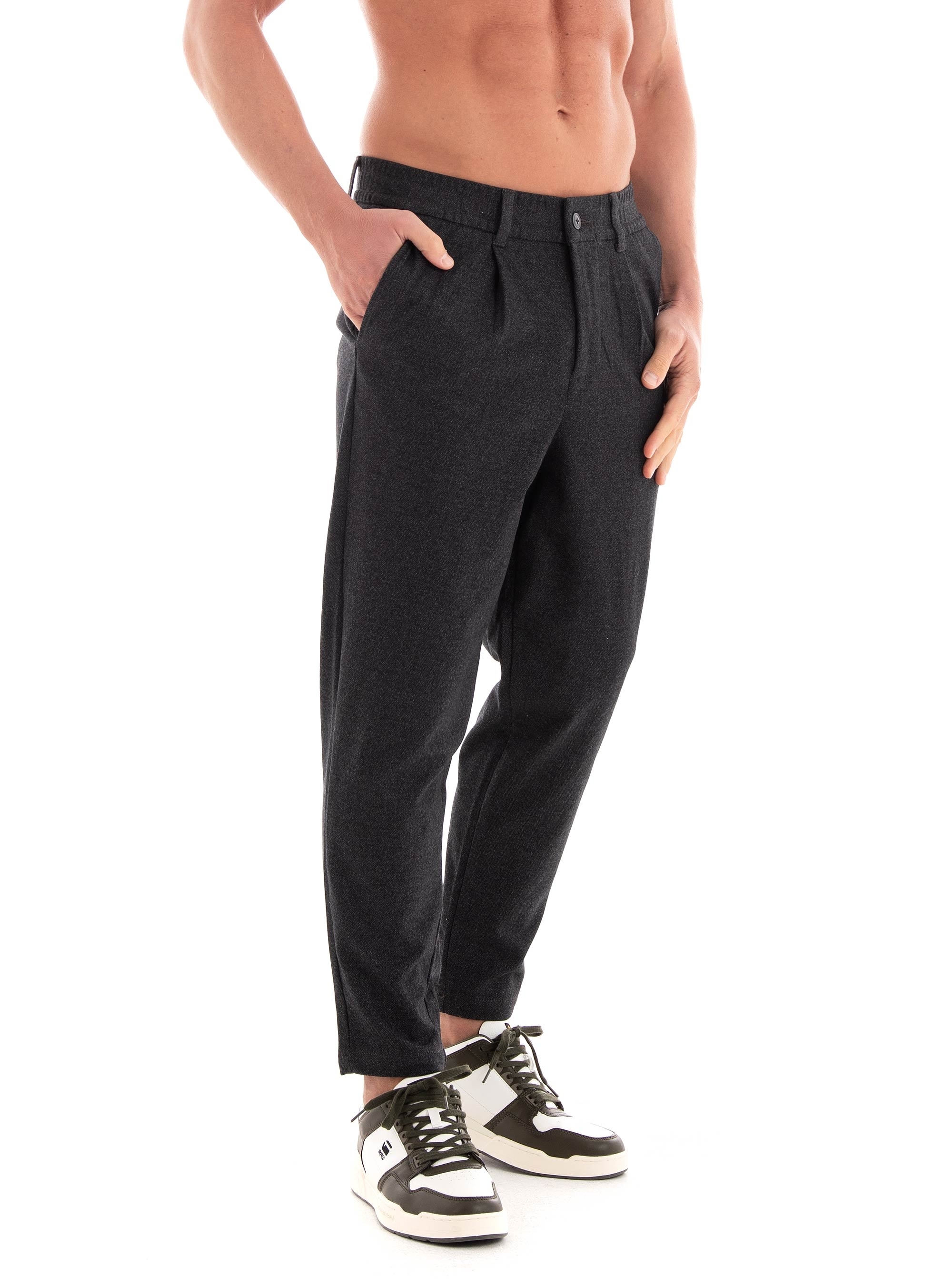 Jack & Jones Karl Reese Tapered Winter Chino Pants - Dark Grey