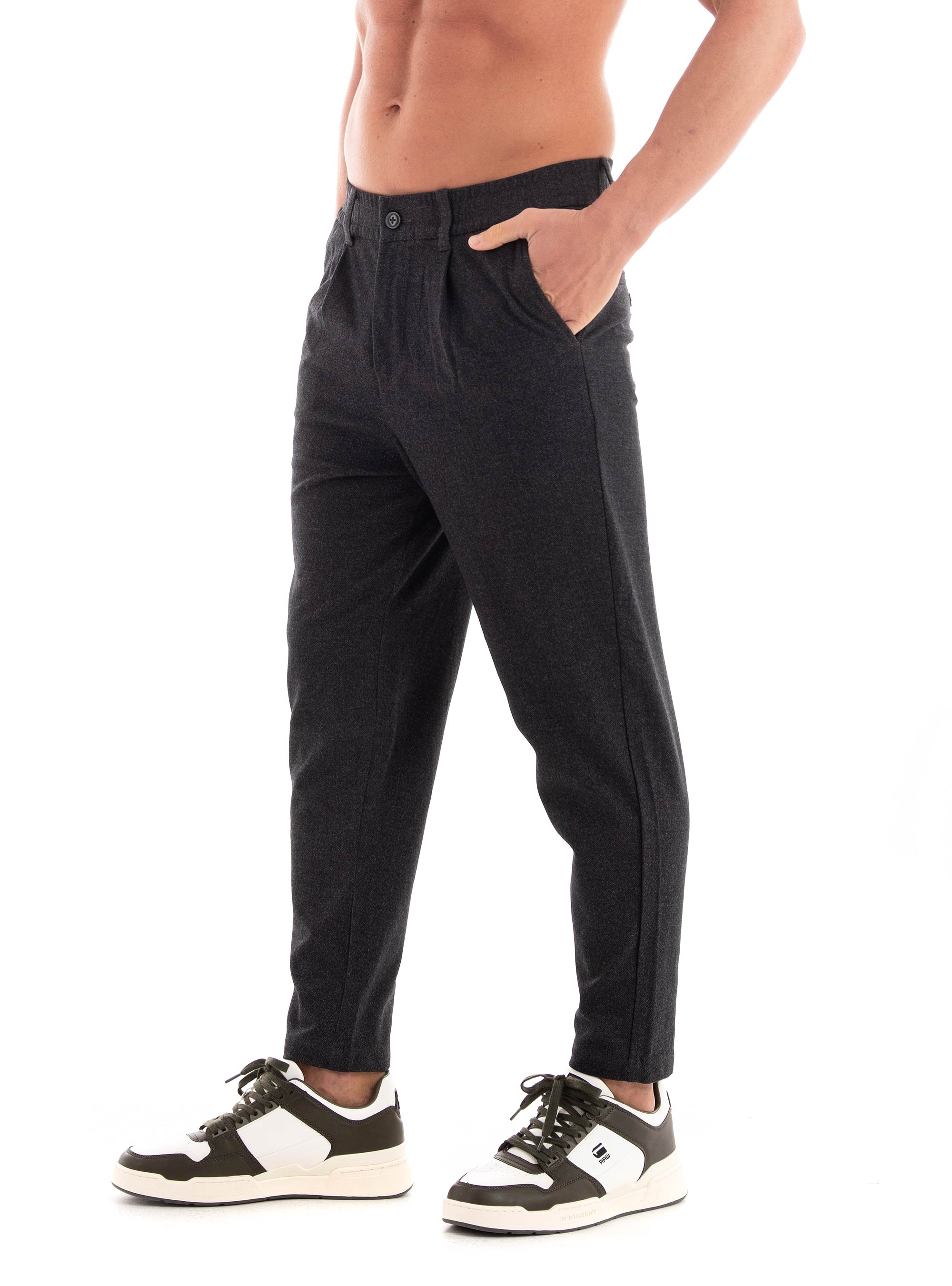 Jack & Jones Karl Reese Tapered Winter Chino Pants - Dark Grey