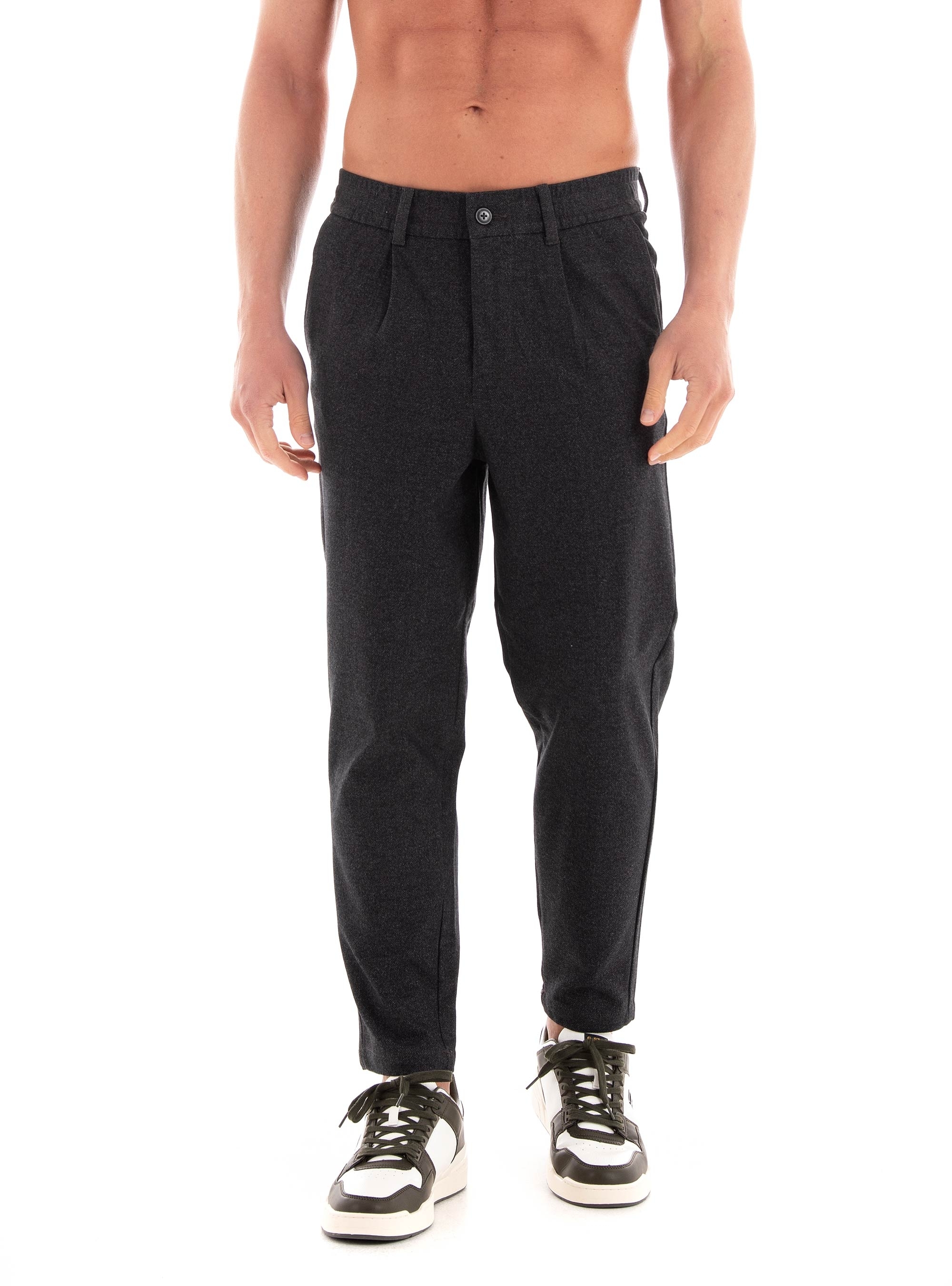 Jack & Jones Karl Reese Tapered Winter Chino Pants - Dark Grey