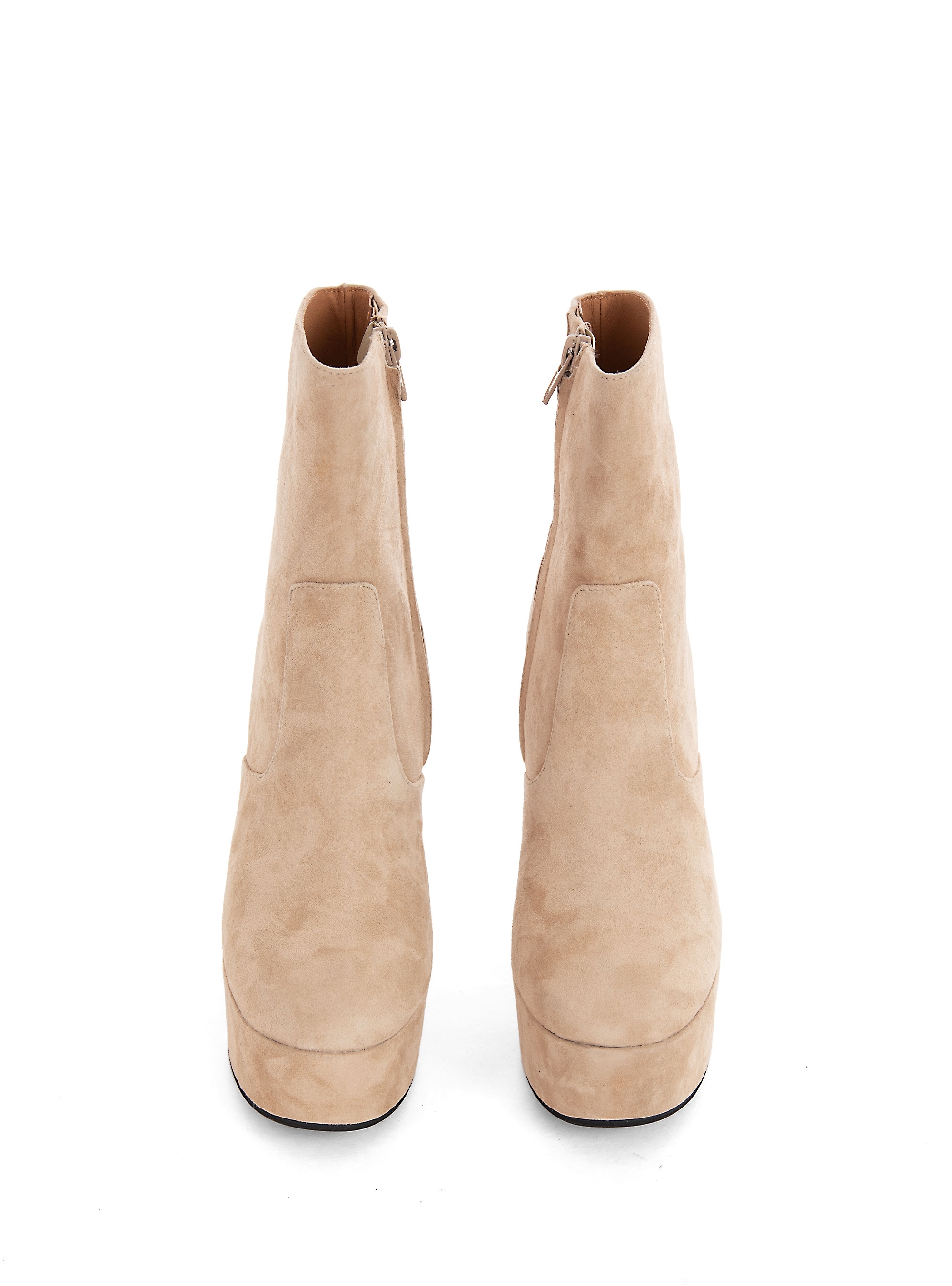 Jeffrey Campbell Brat Z Ankle Boots - Light Beige