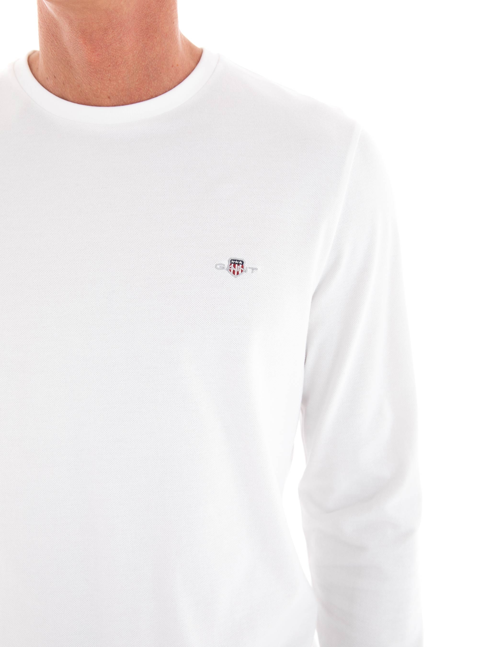 Gant Slim Fit Pique Blouse - White