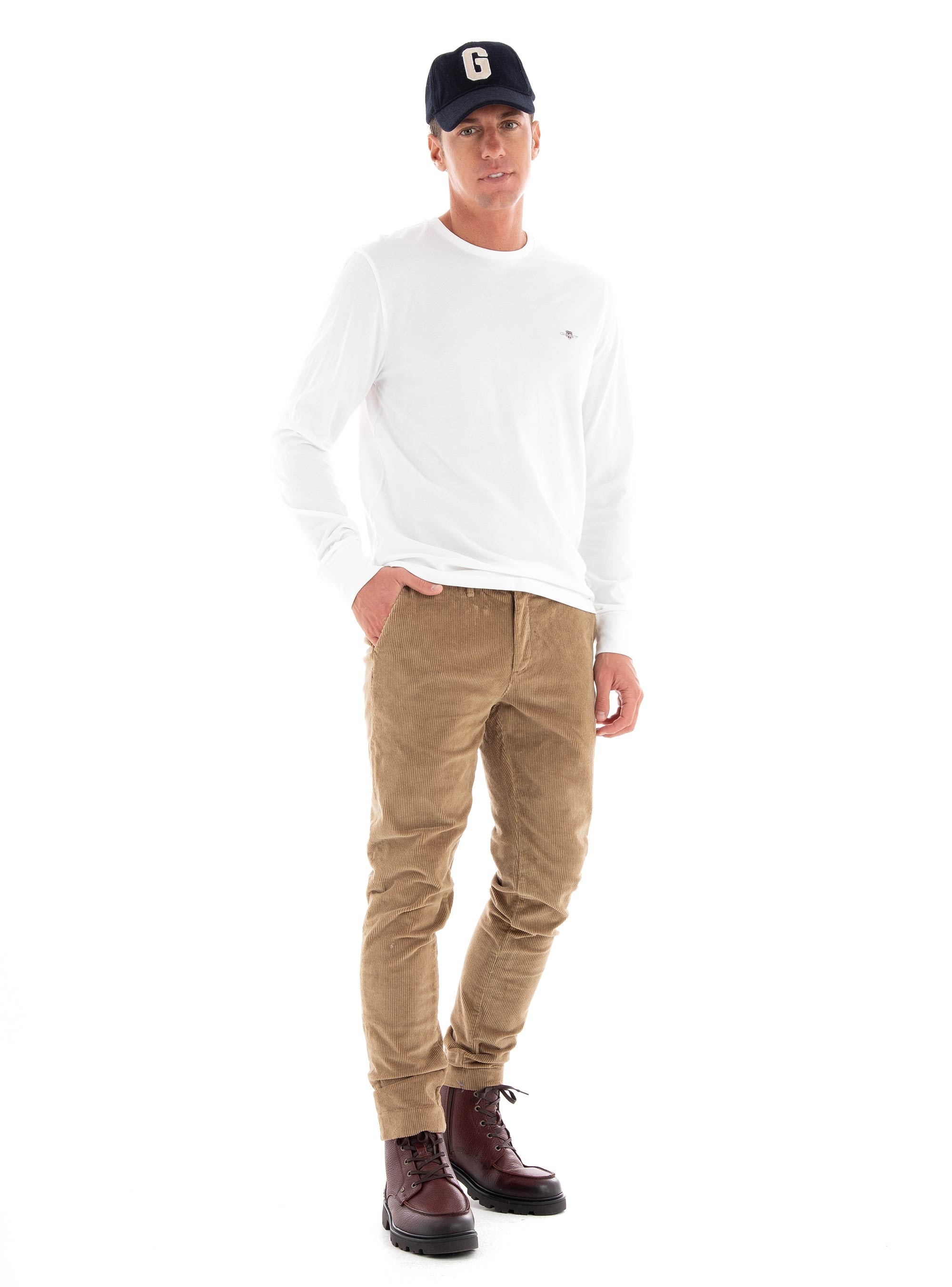 Gant Slim Fit Pique Blouse - White