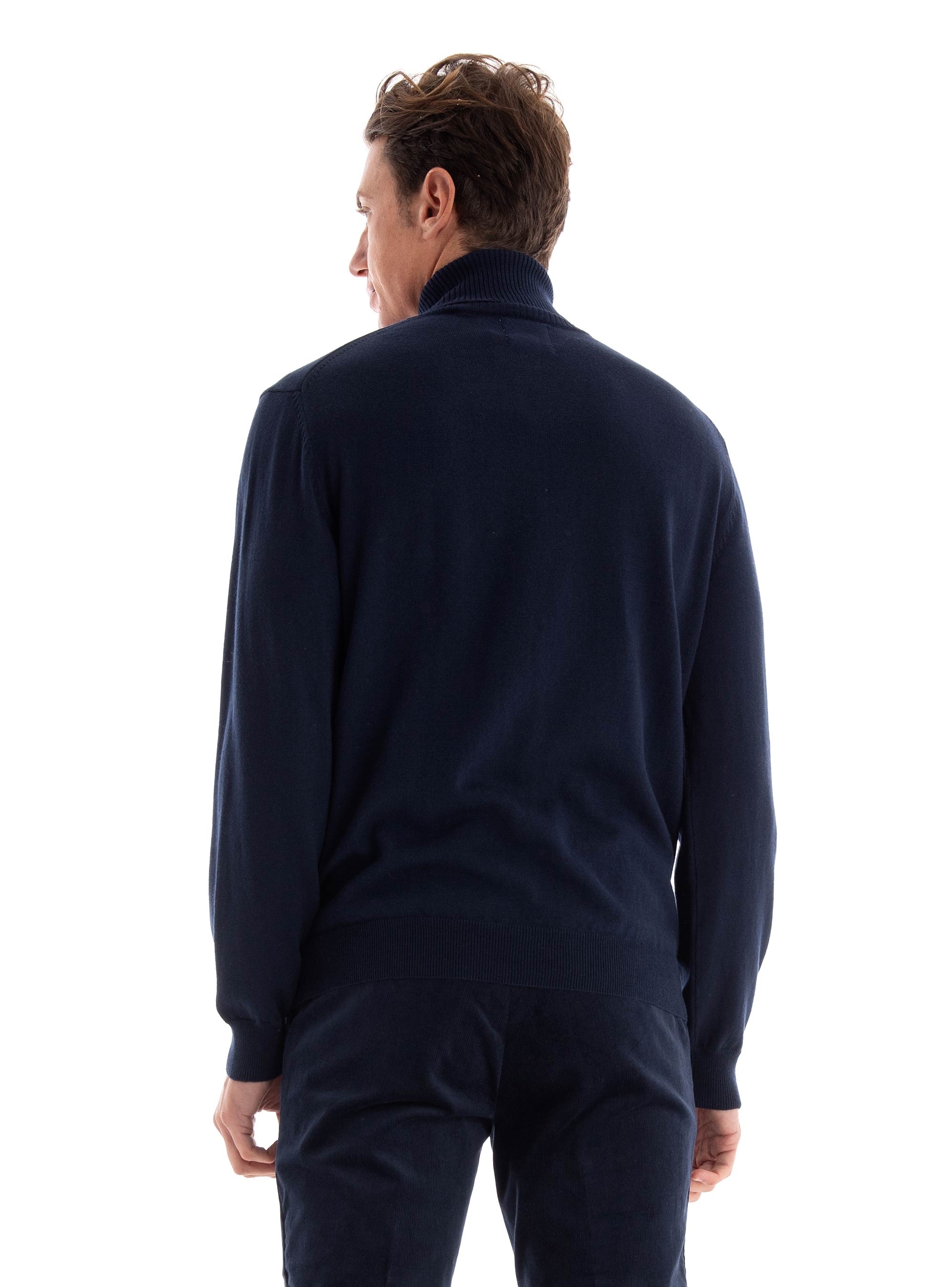 Gant Roll Neck Knit - Navy