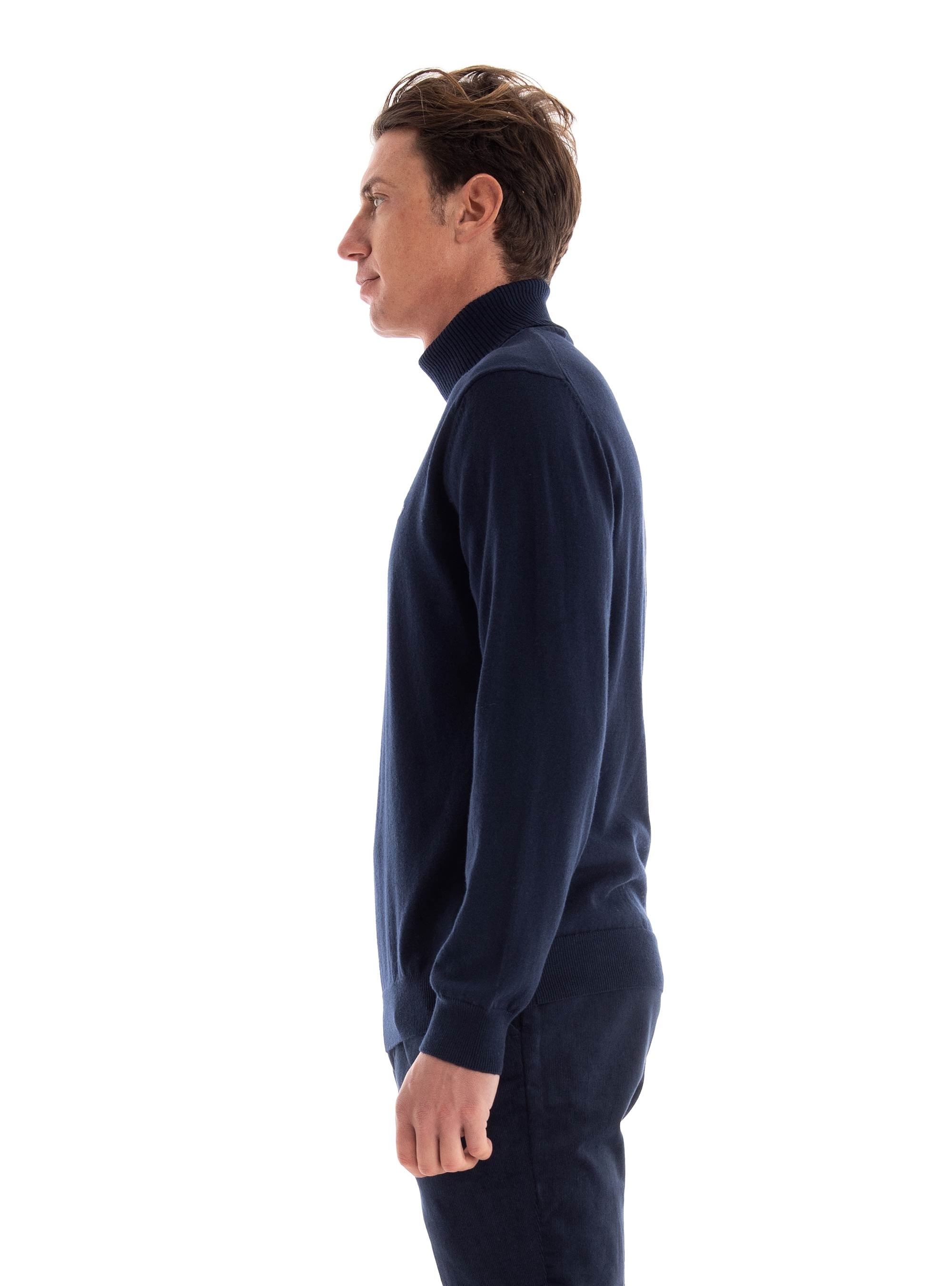 Gant Roll Neck Knit - Navy