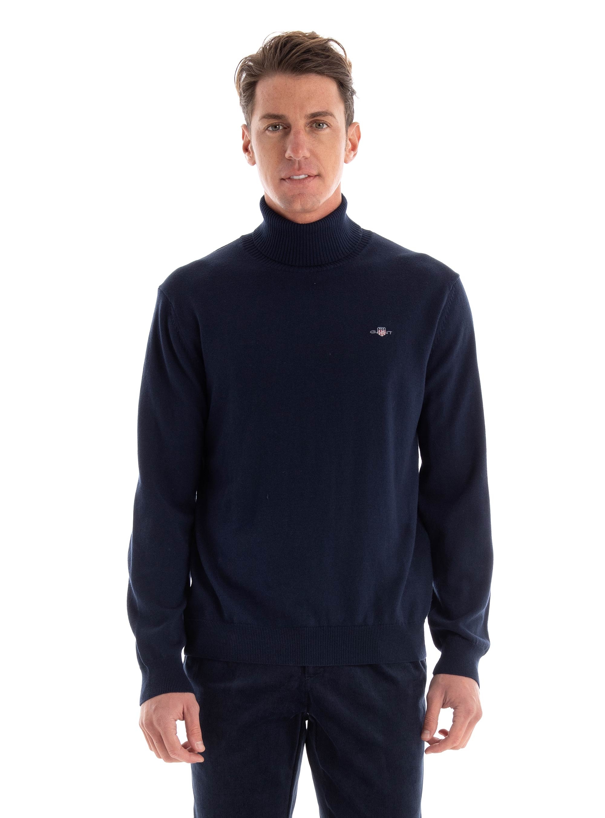 Gant Roll Neck Knit - Navy