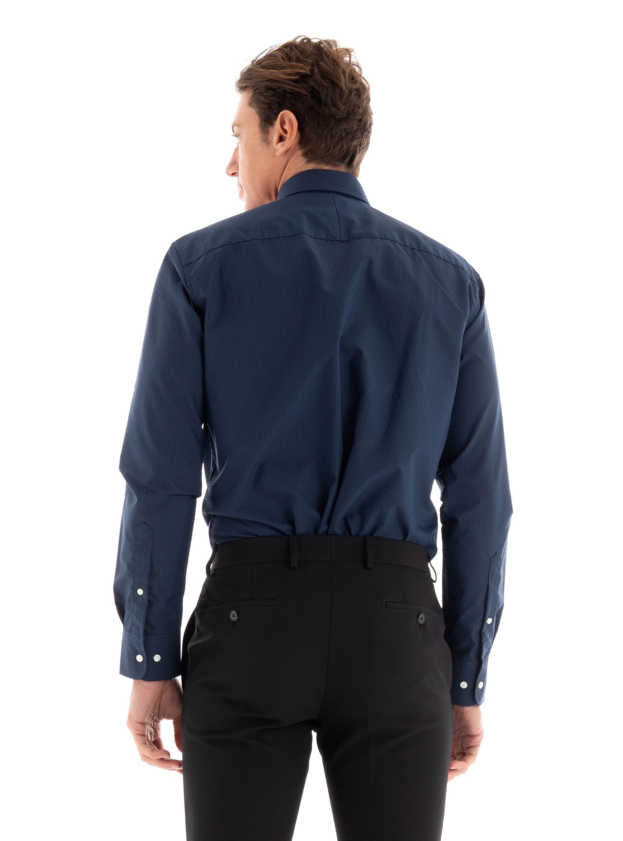 Selected Regsoho-Dobby Shirt - Dark Blue