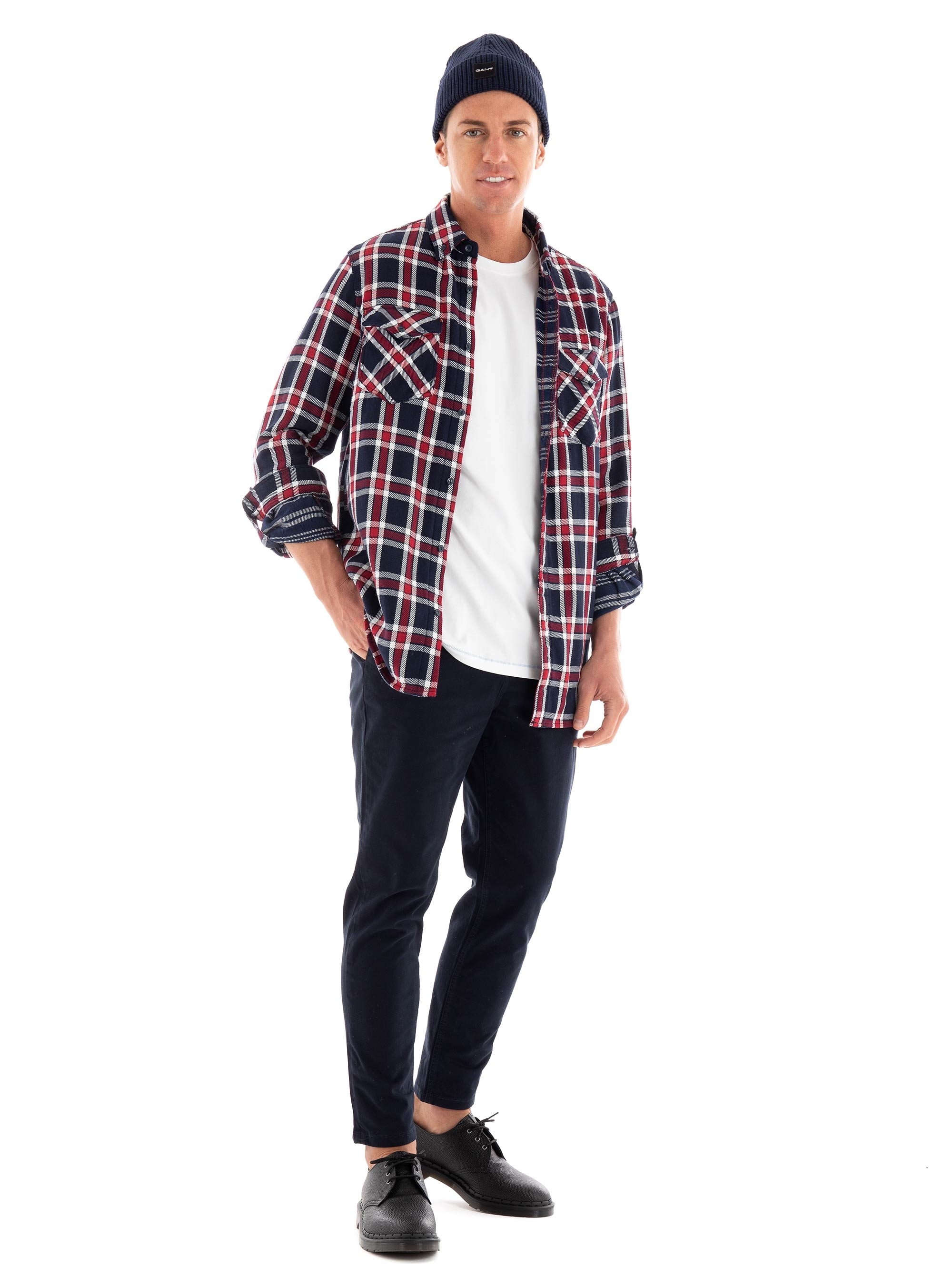 Scotch & Soda Archive Double Face Twill Check - Red