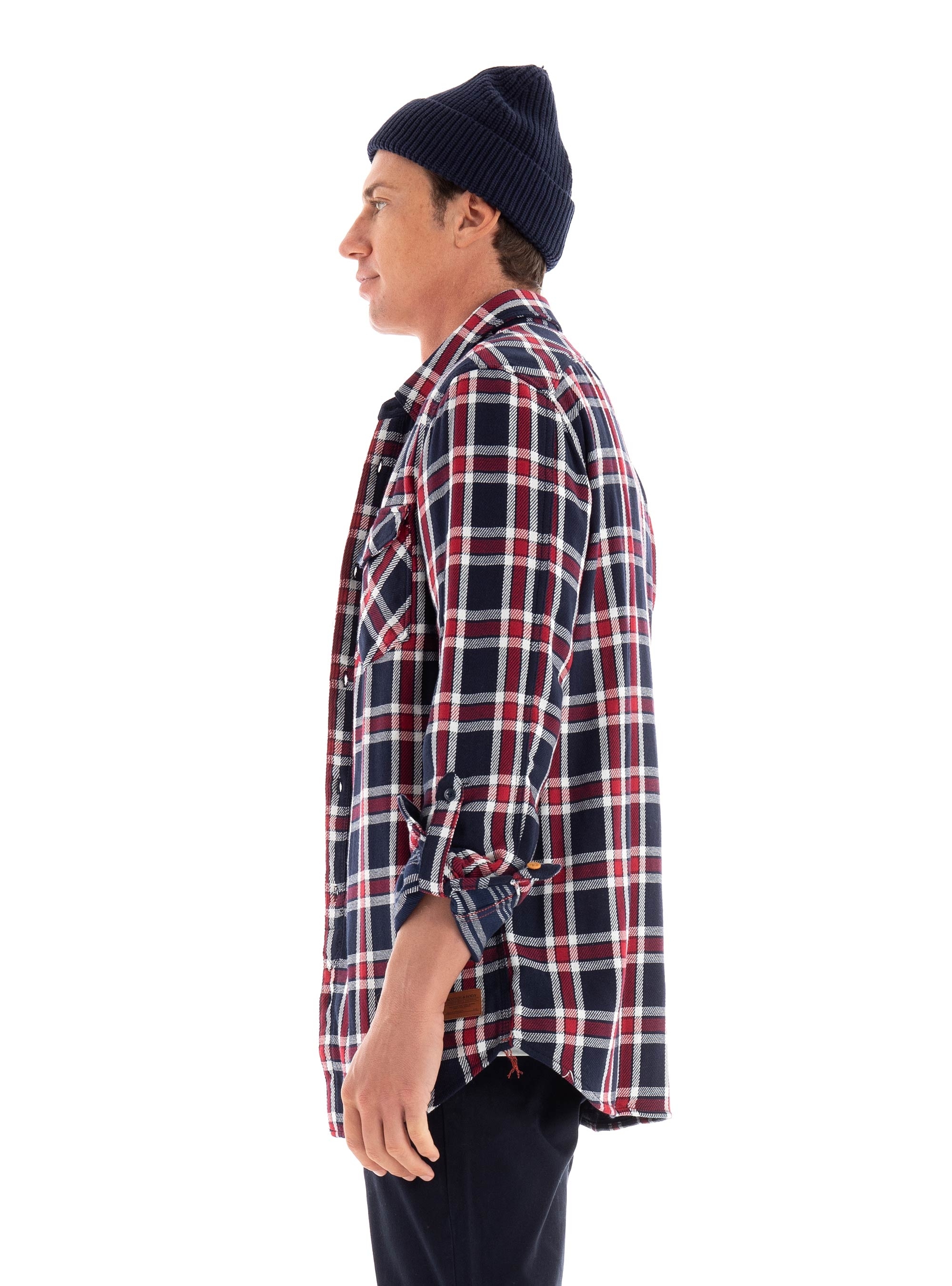 Scotch & Soda Archive Double Face Twill Check - Red