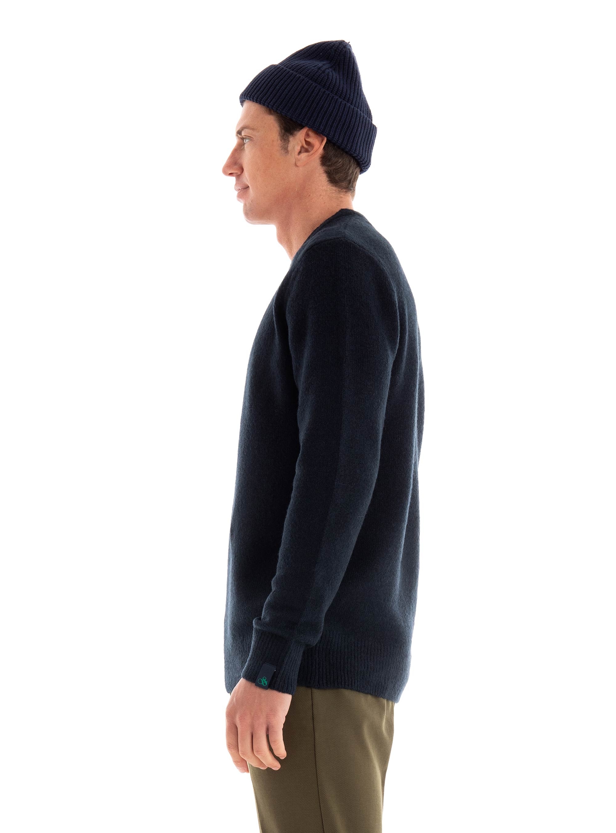Scotch & Soda Regular Fit Softy-Knit Melange Pull - Dark Blue