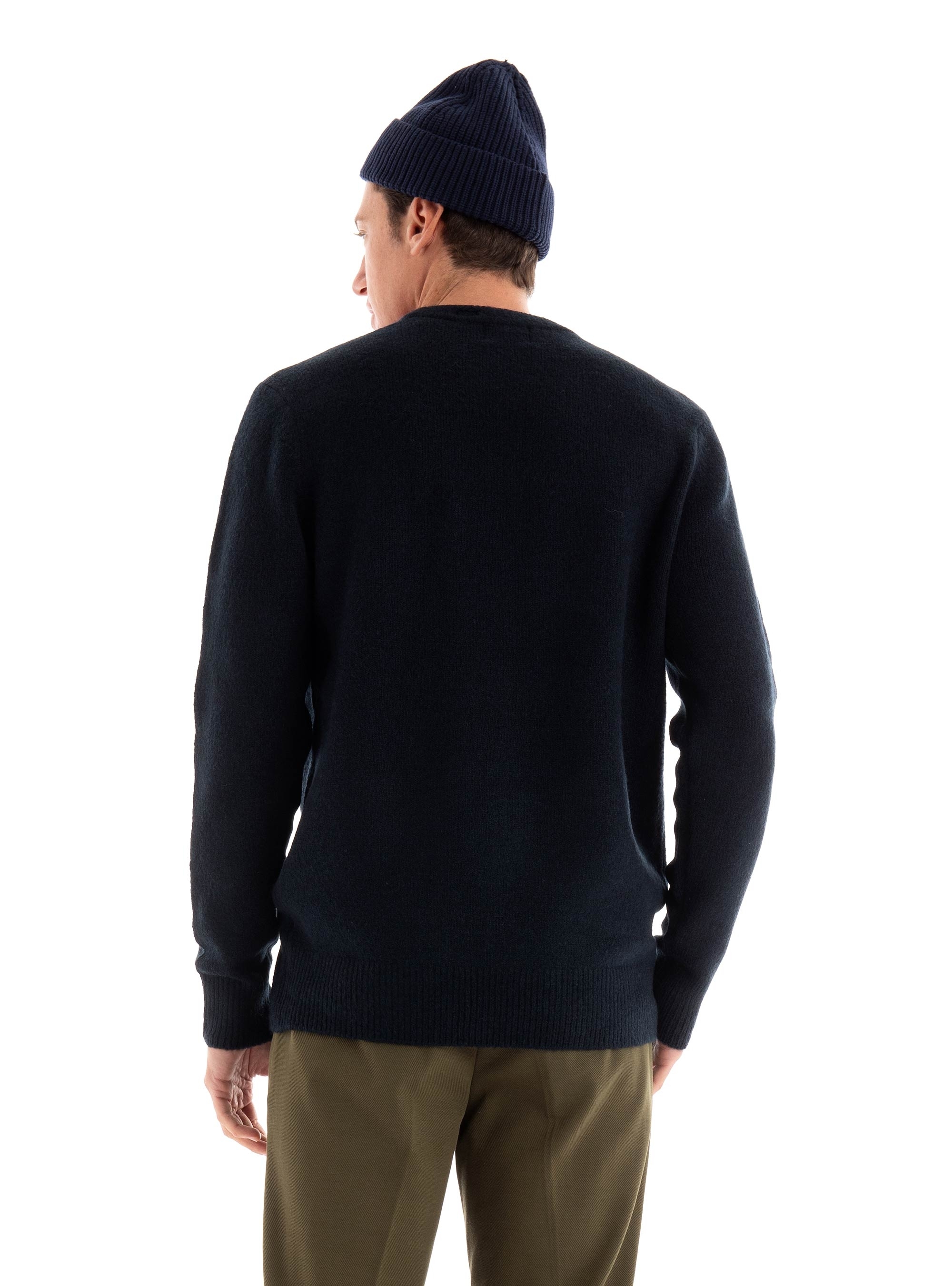 Scotch & Soda Regular Fit Softy-Knit Melange Pull - Dark Blue