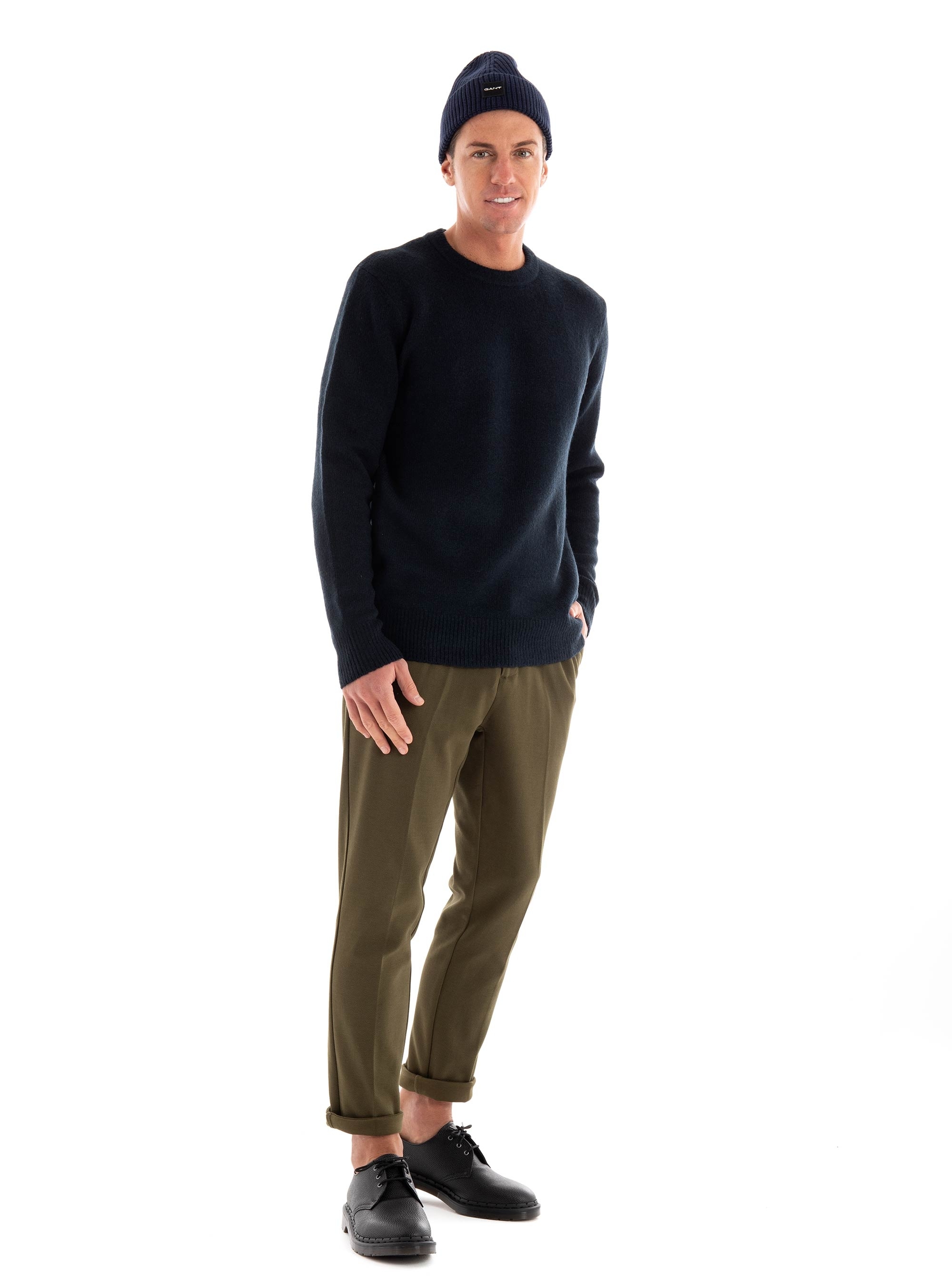 Scotch & Soda Regular Fit Softy-Knit Melange Pull - Dark Blue