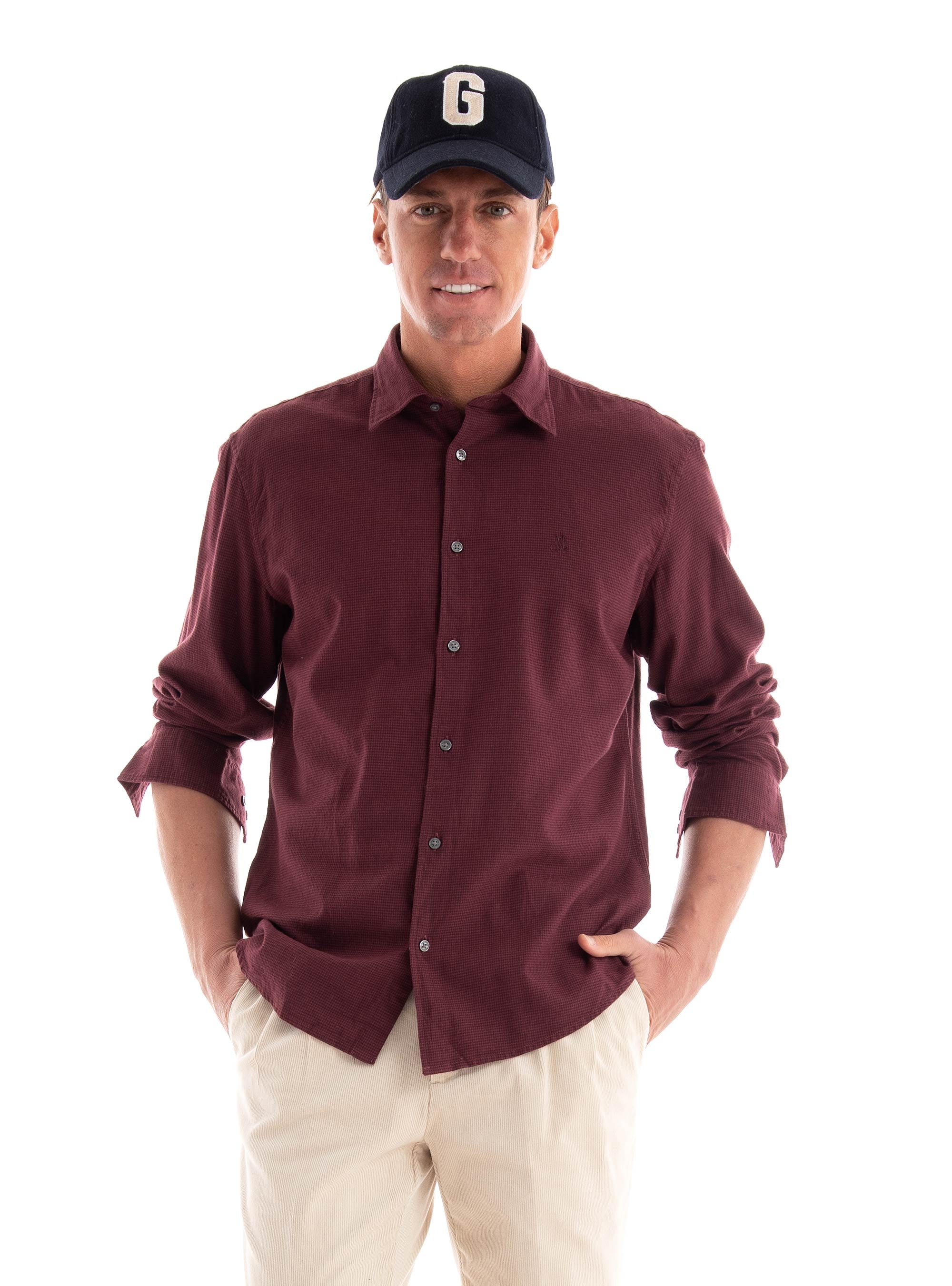 Marc O Polo Regular Fit Shirt - Bordeaux