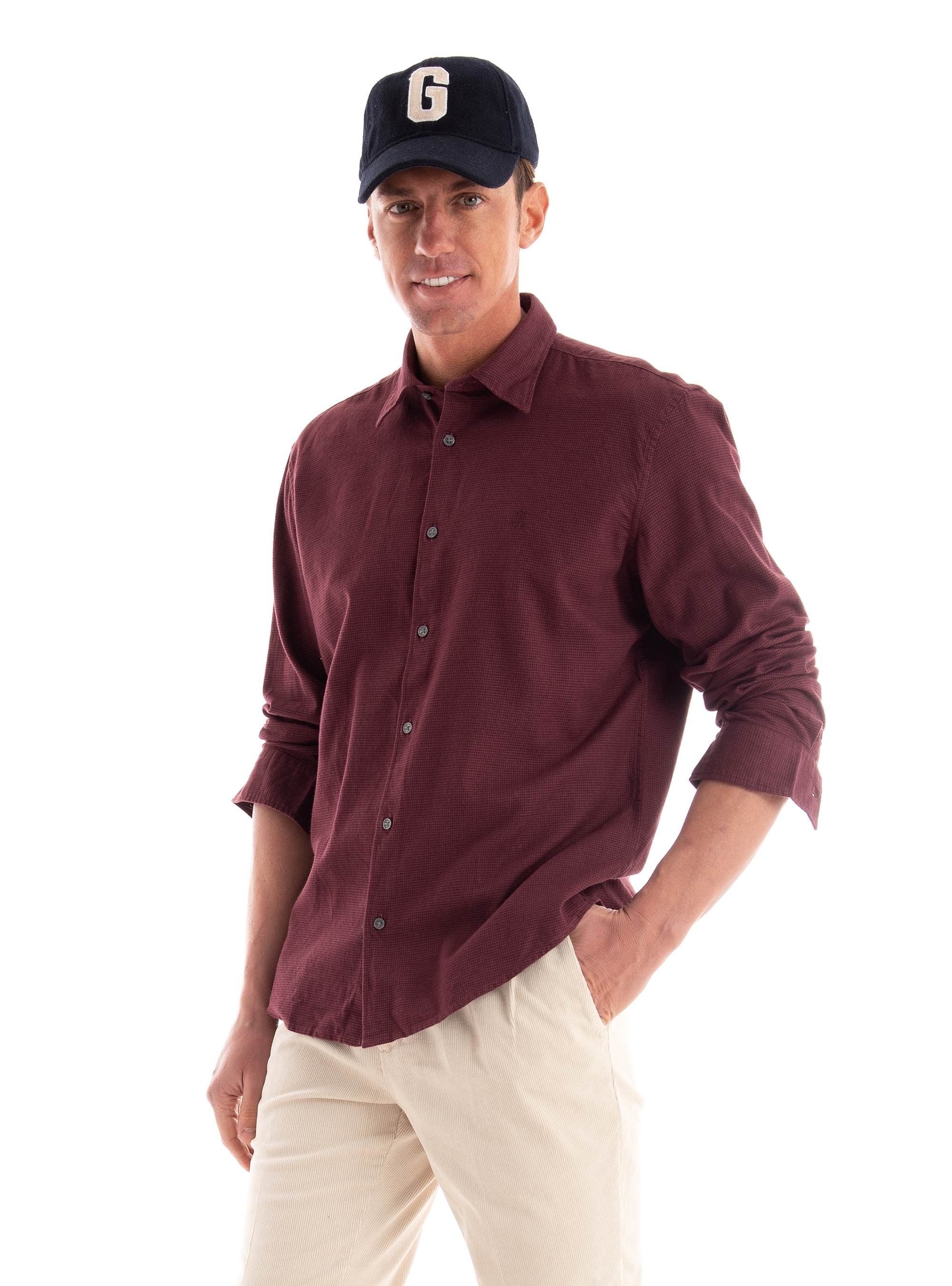 Marc O Polo Regular Fit Shirt - Bordeaux