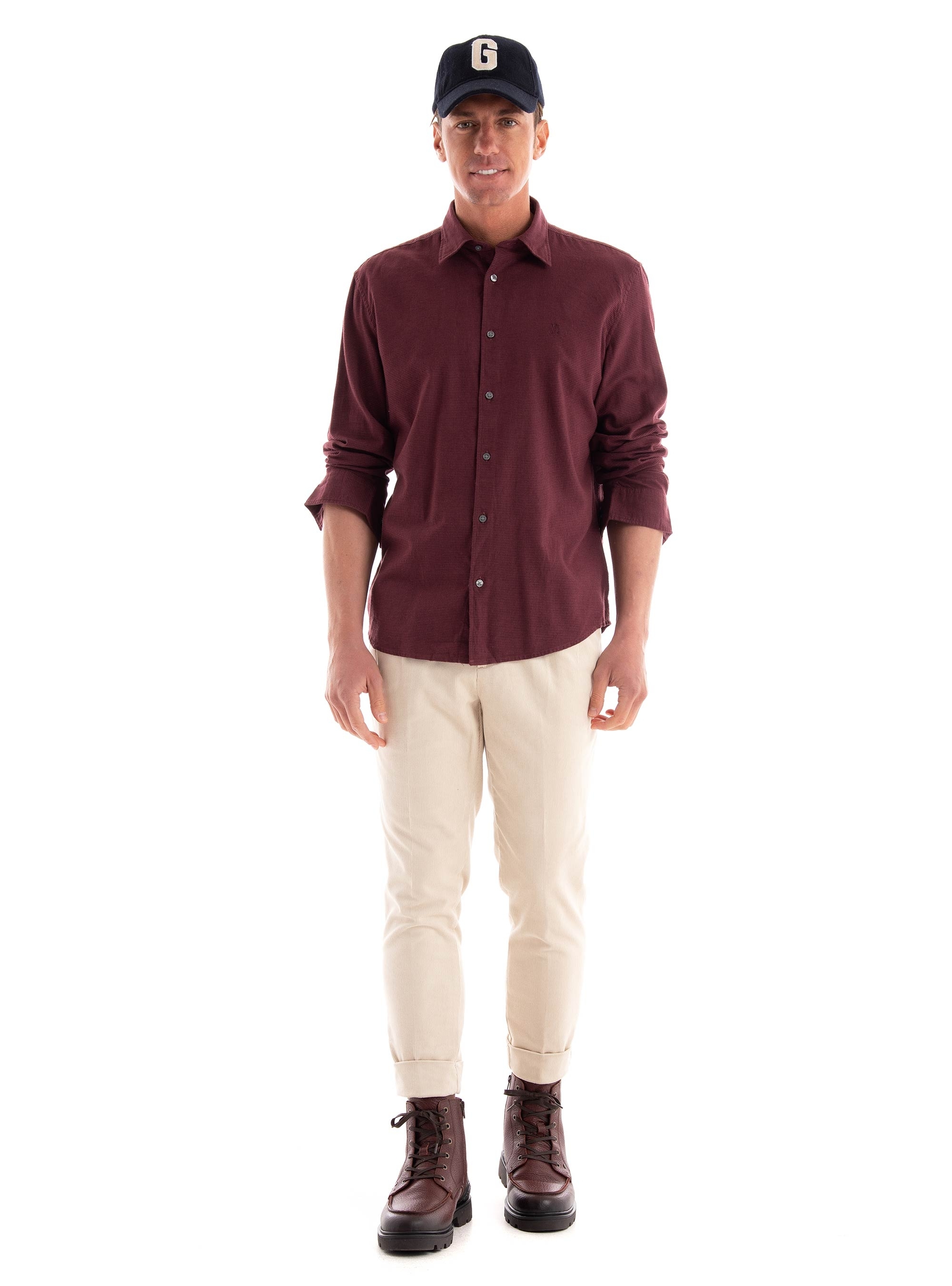 Marc O Polo Regular Fit Shirt - Bordeaux