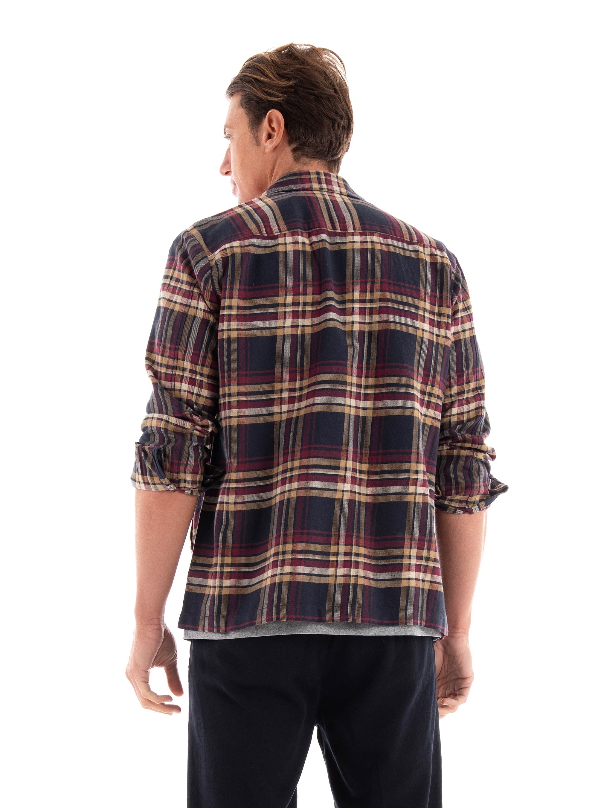 Marc O Polo Bowling Collar Overshirt - Dark Blue
