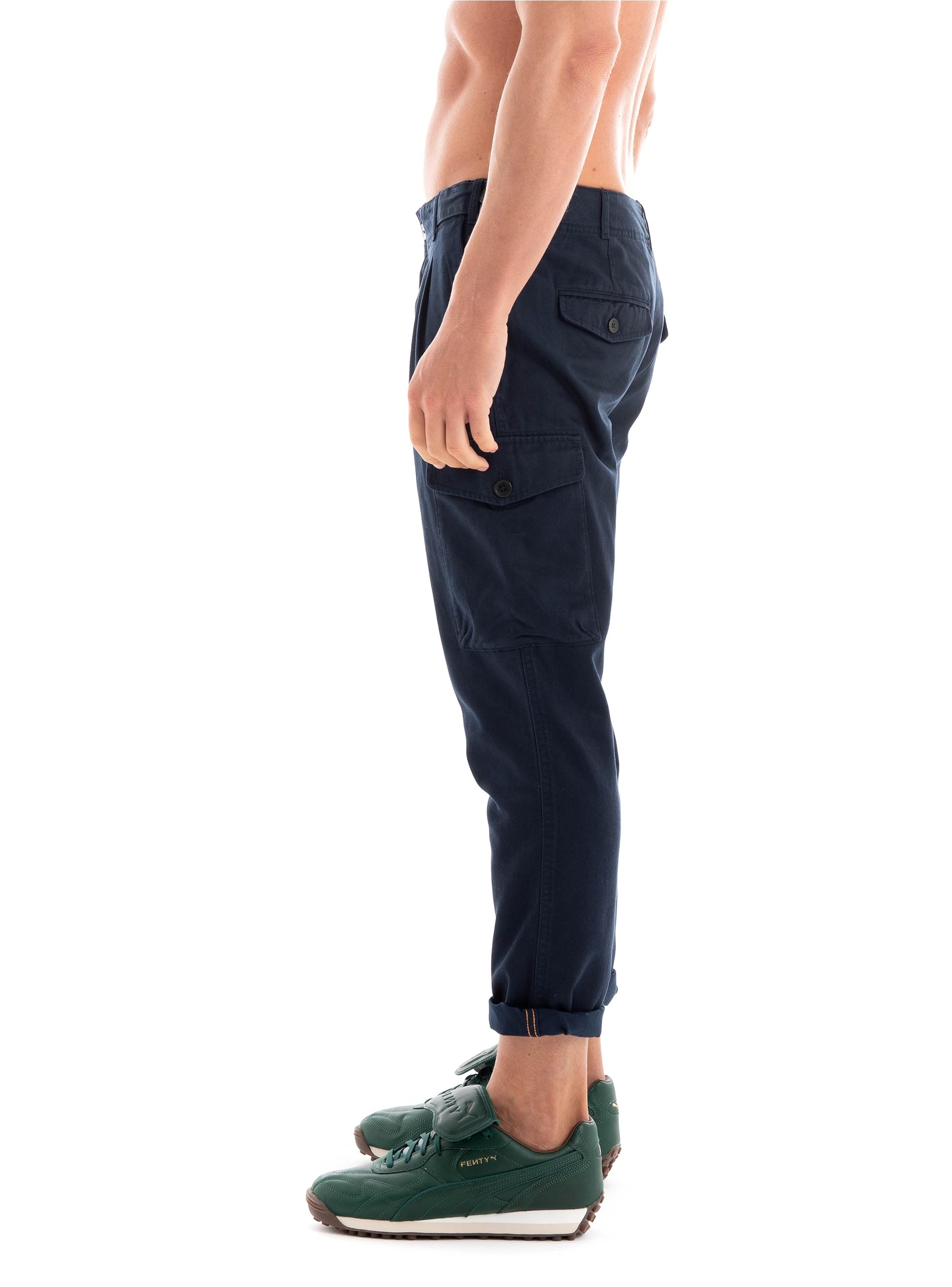 Scotch & Soda Twilt Twill Pleated Cargo Pants - Denim