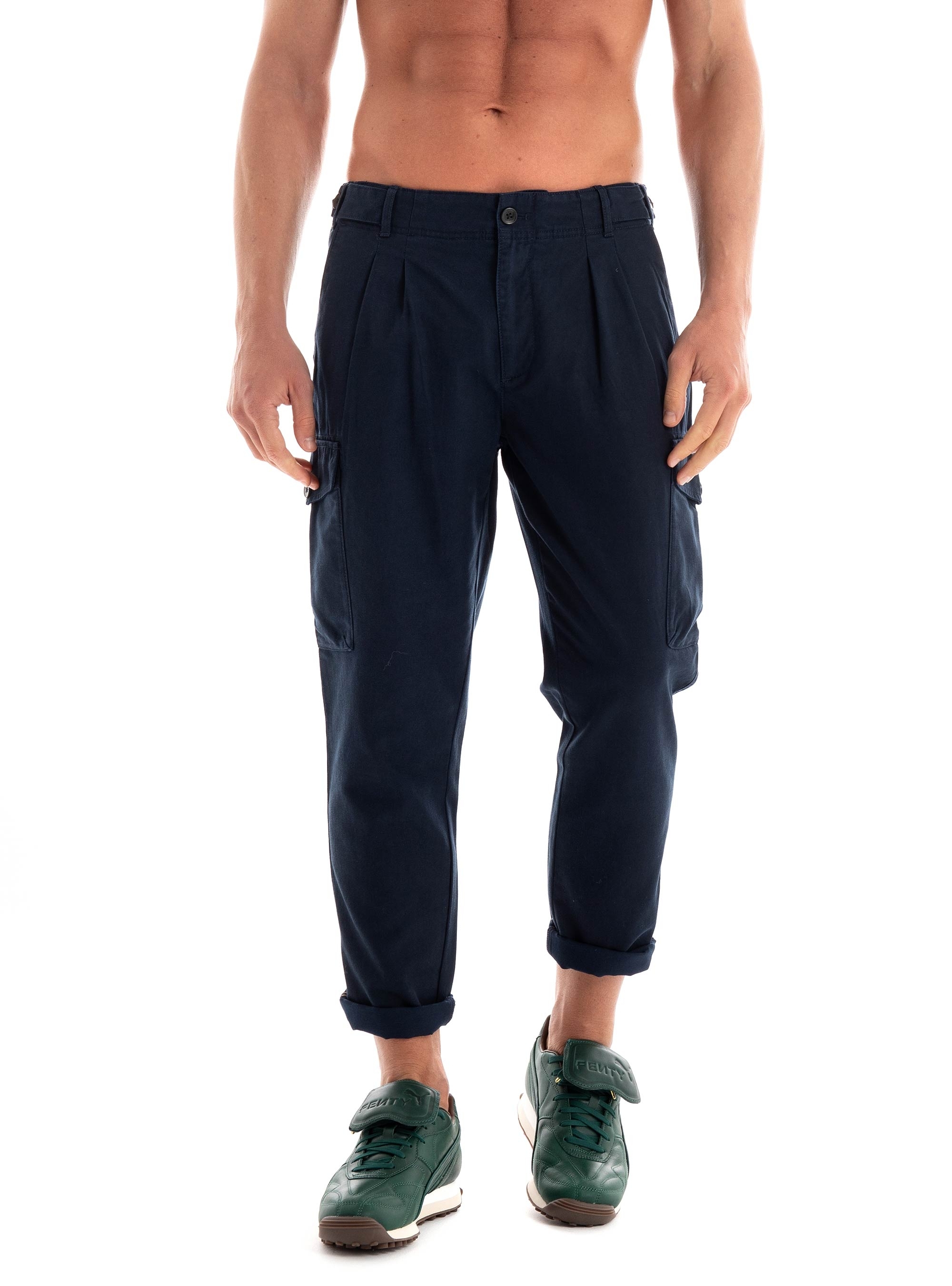 Scotch & Soda Twilt Twill Pleated Cargo Pants - Denim