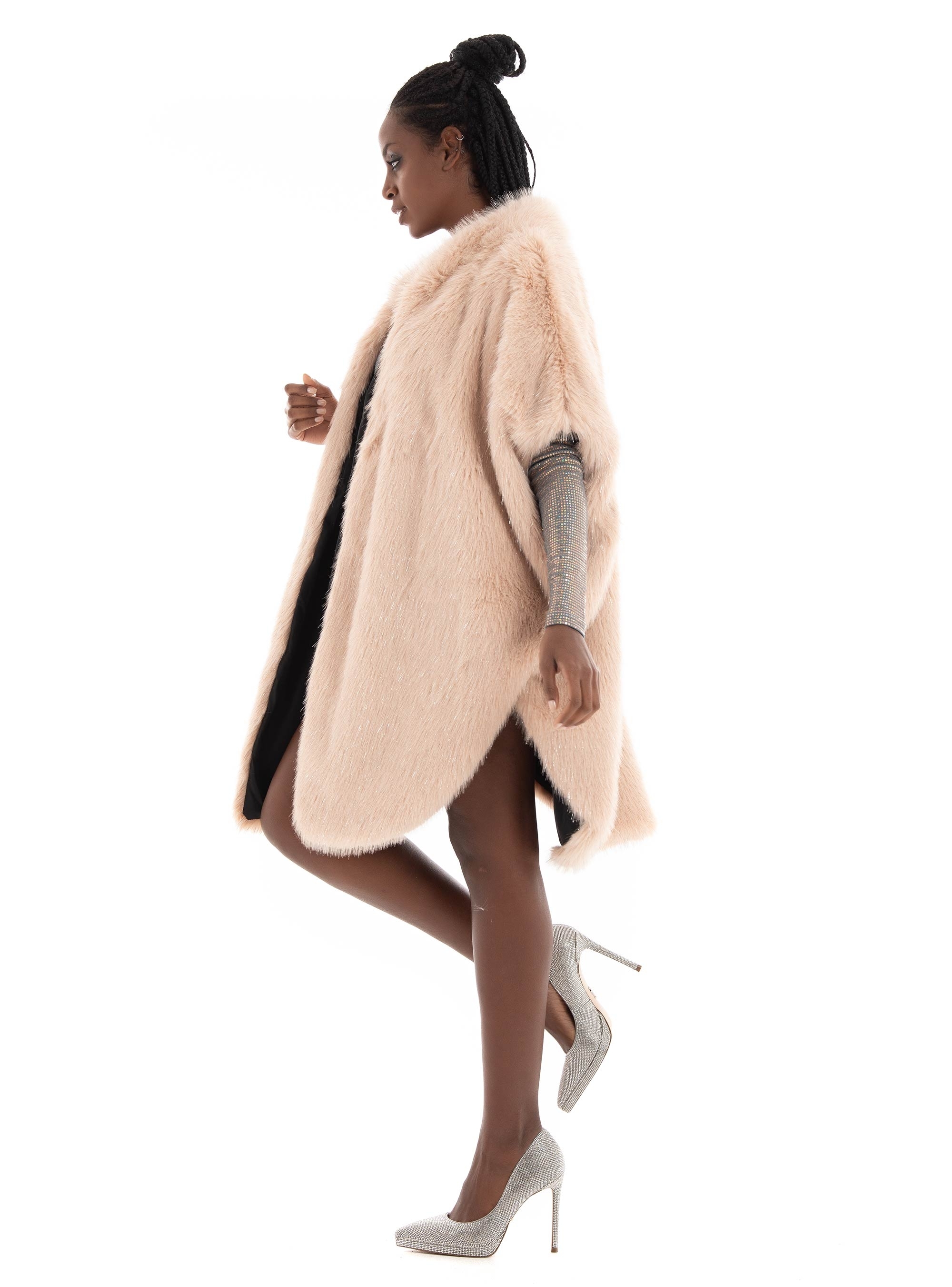 Tavus Faux Fur Vest - Light Pink