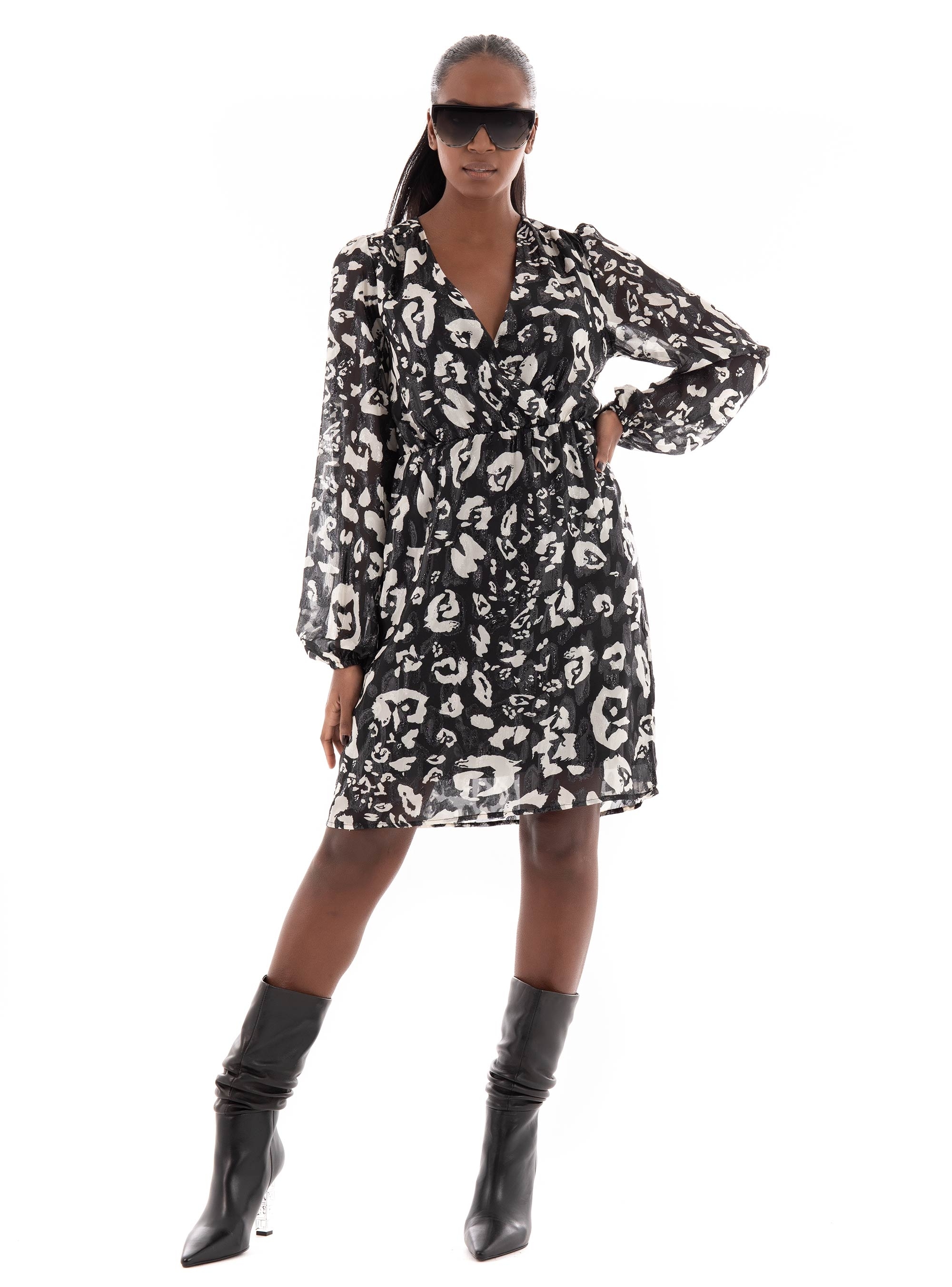 Only Eleanor Wrap Dress - Animal Print