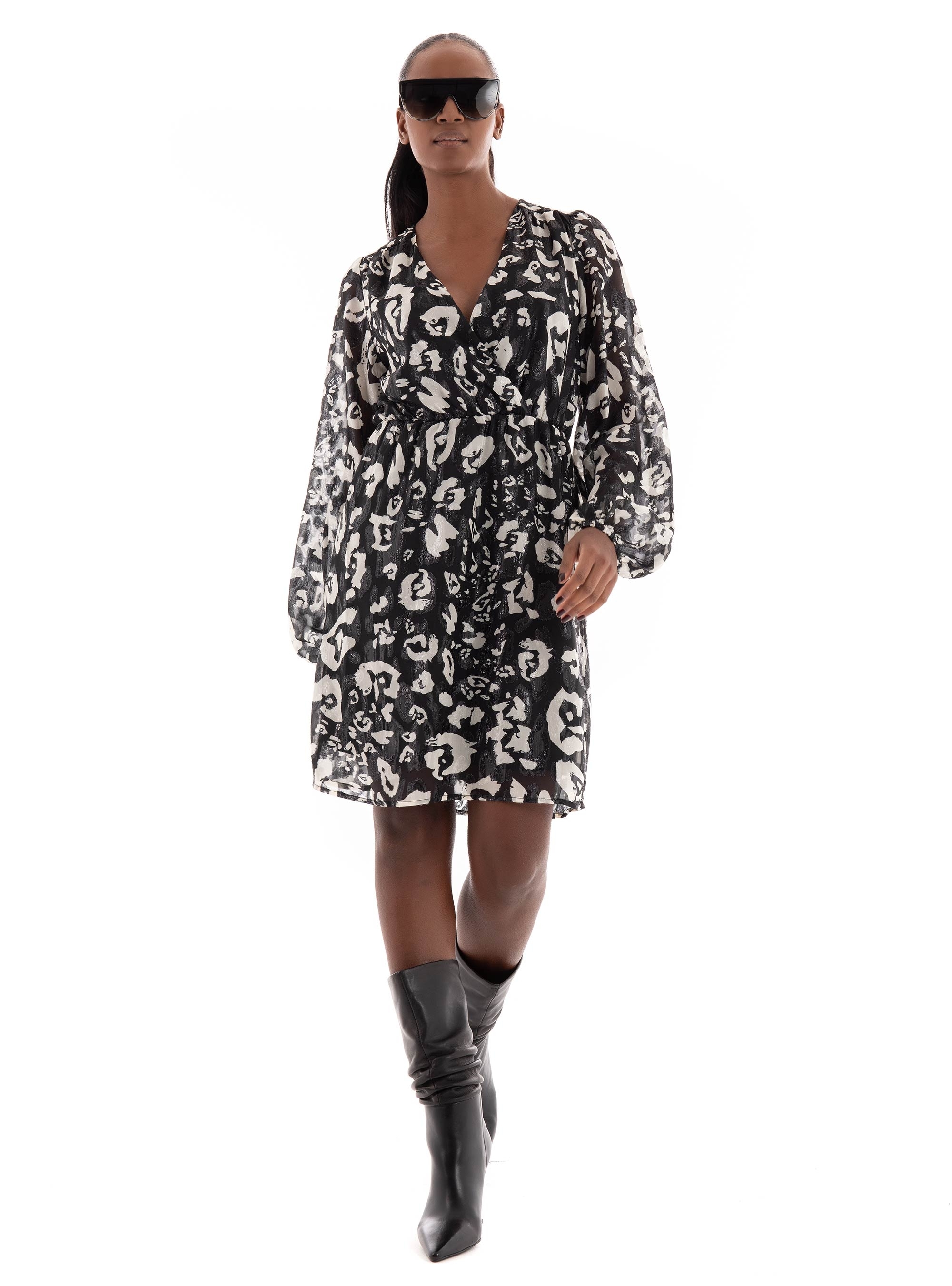 Only Eleanor Wrap Dress - Animal Print