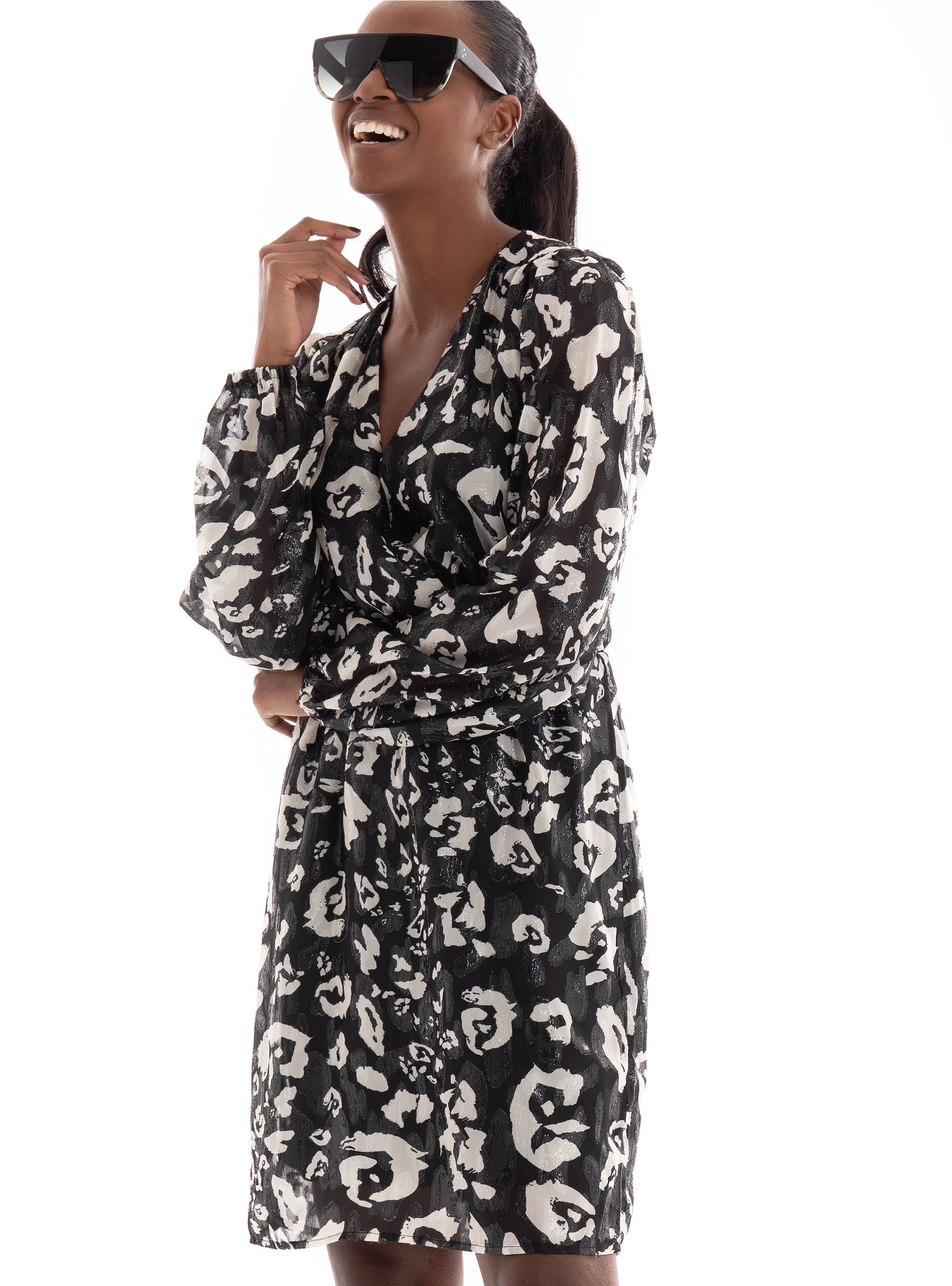 Only Eleanor Wrap Dress - Animal Print