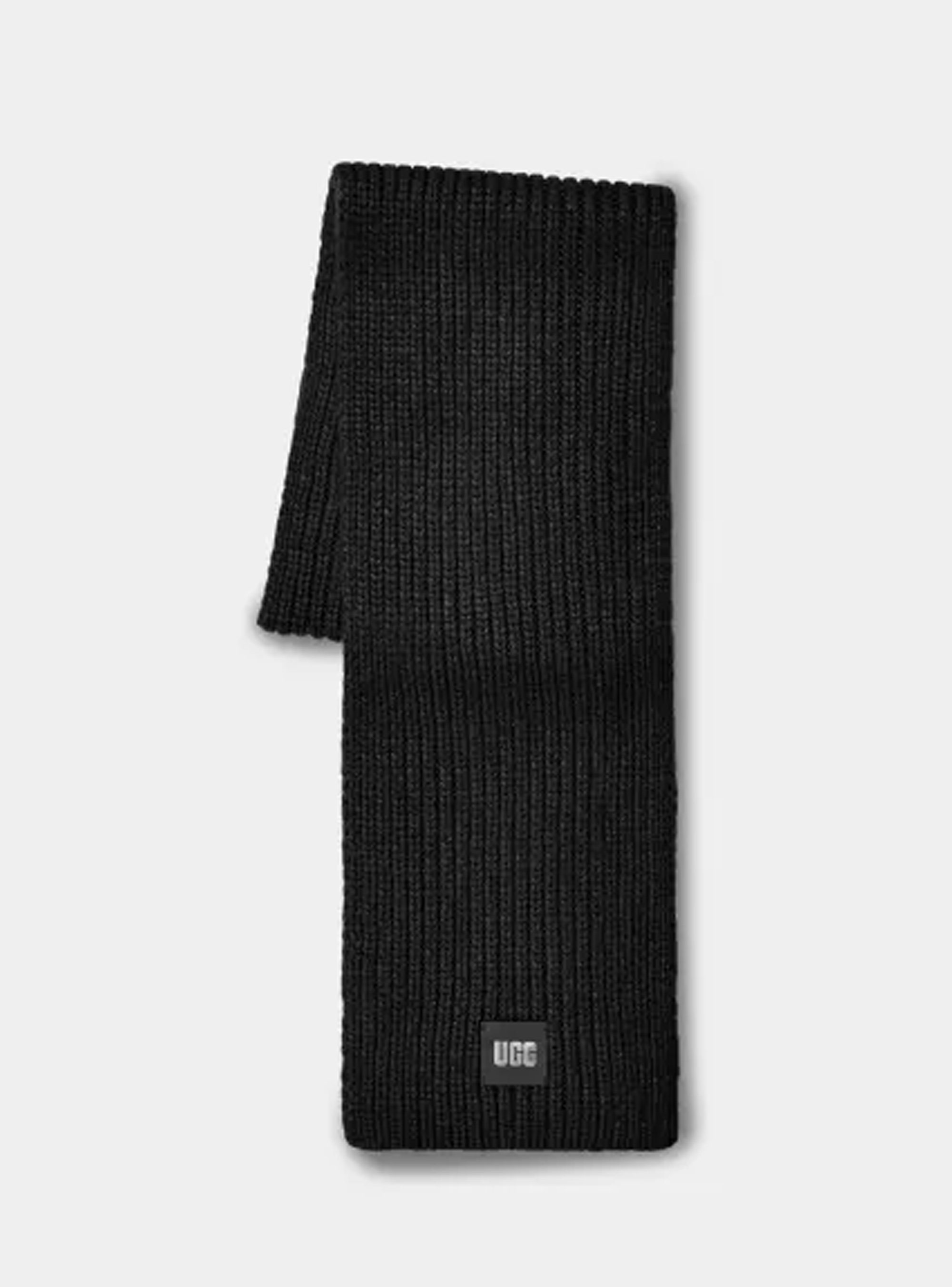 Ugg Chunky Rib Knit Scarf - Black