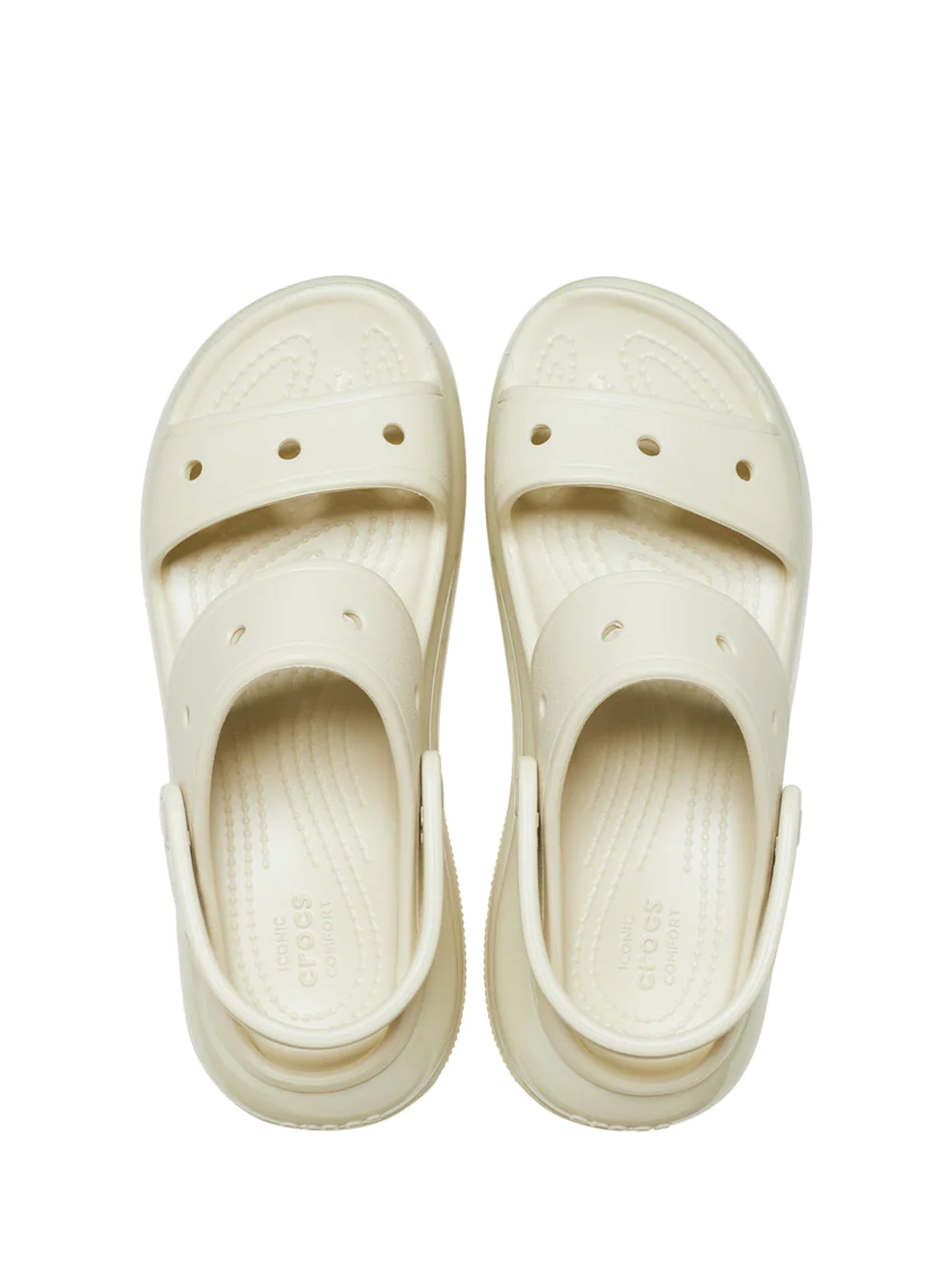 Crocs Classic Mega Crush Sandals - Light Beige
