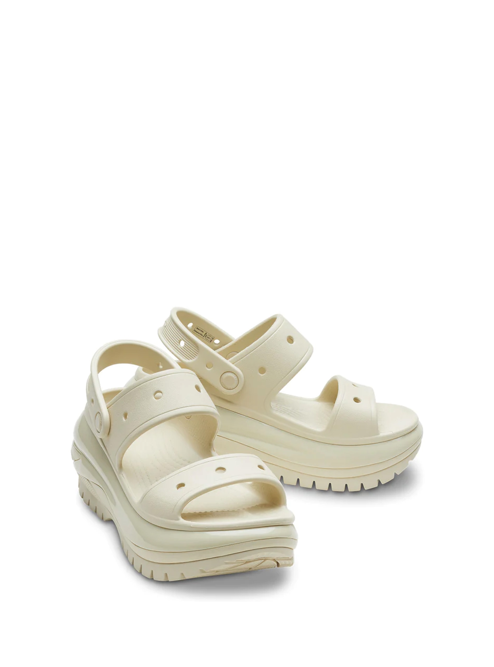 Crocs Classic Mega Crush Sandals - Light Beige