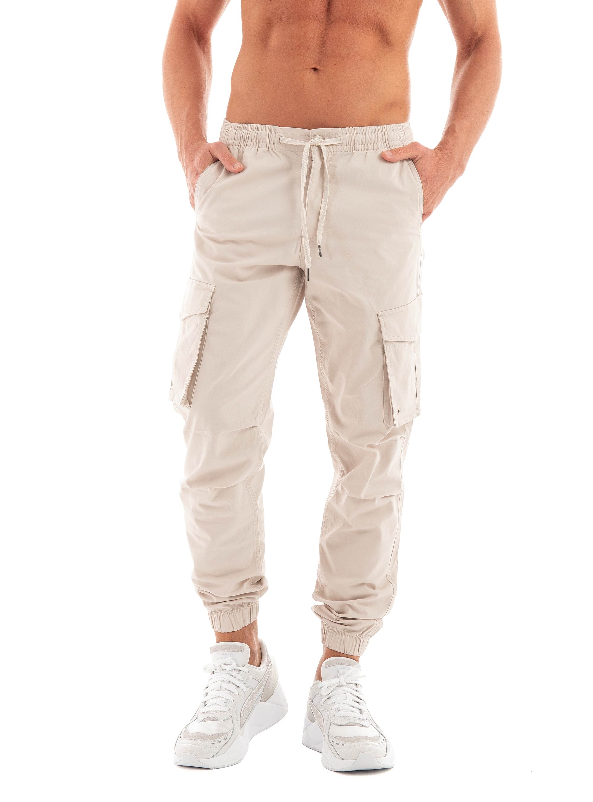 Jack & Jones Kane Noah Cuffed Cargo Pants - Light Beige