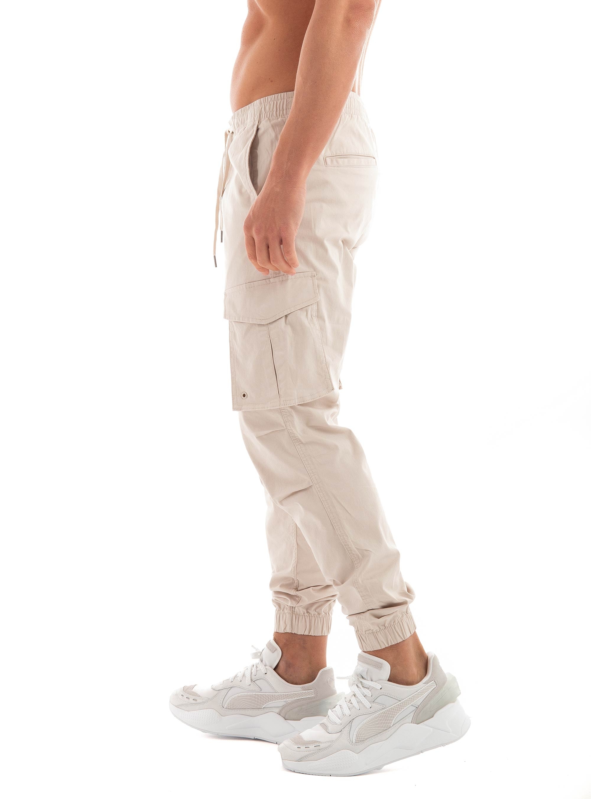 Jack & Jones Kane Noah Cuffed Cargo Pants - Light Beige