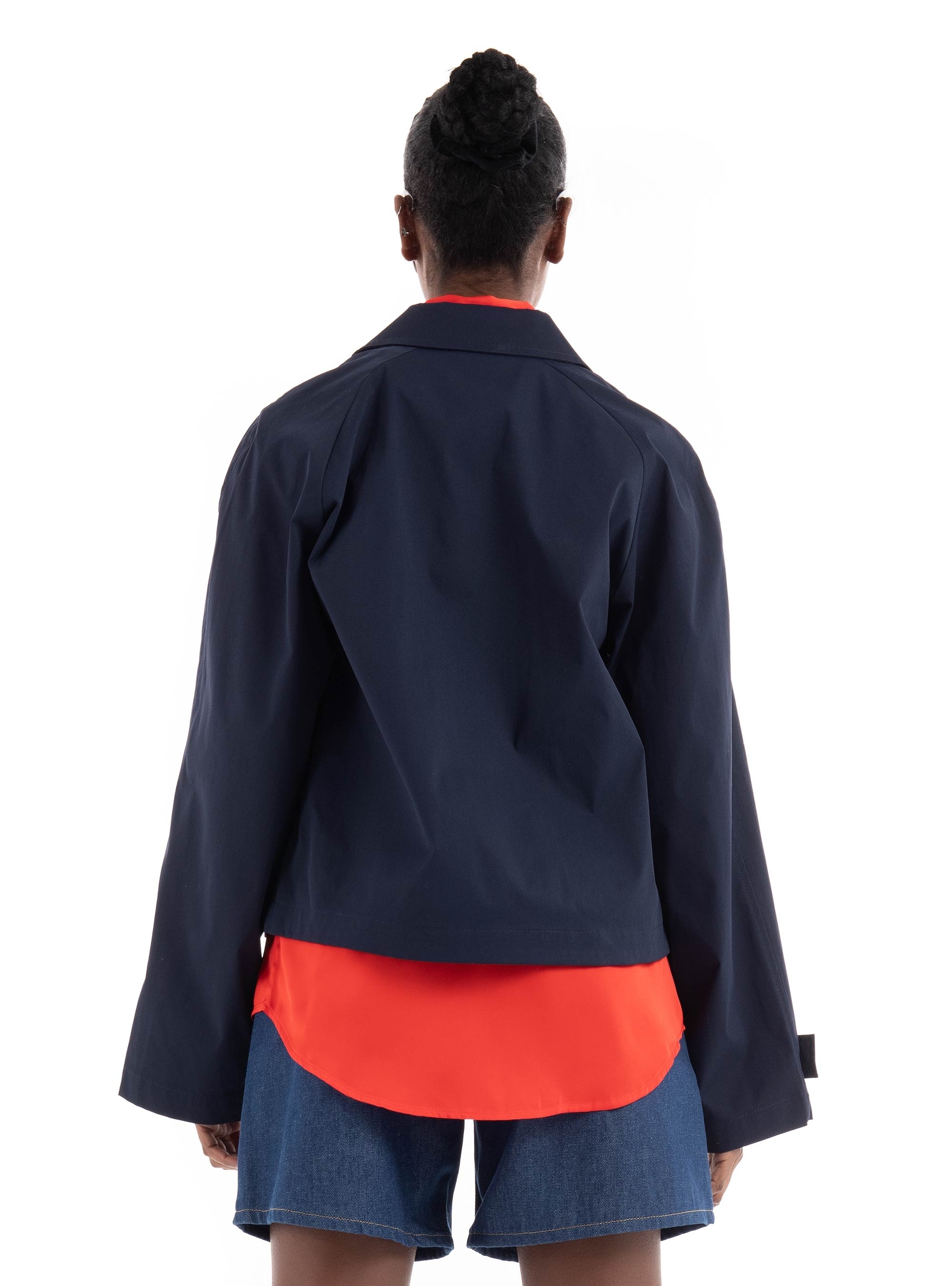 Only April Short Trenchcoat - Dark Blue