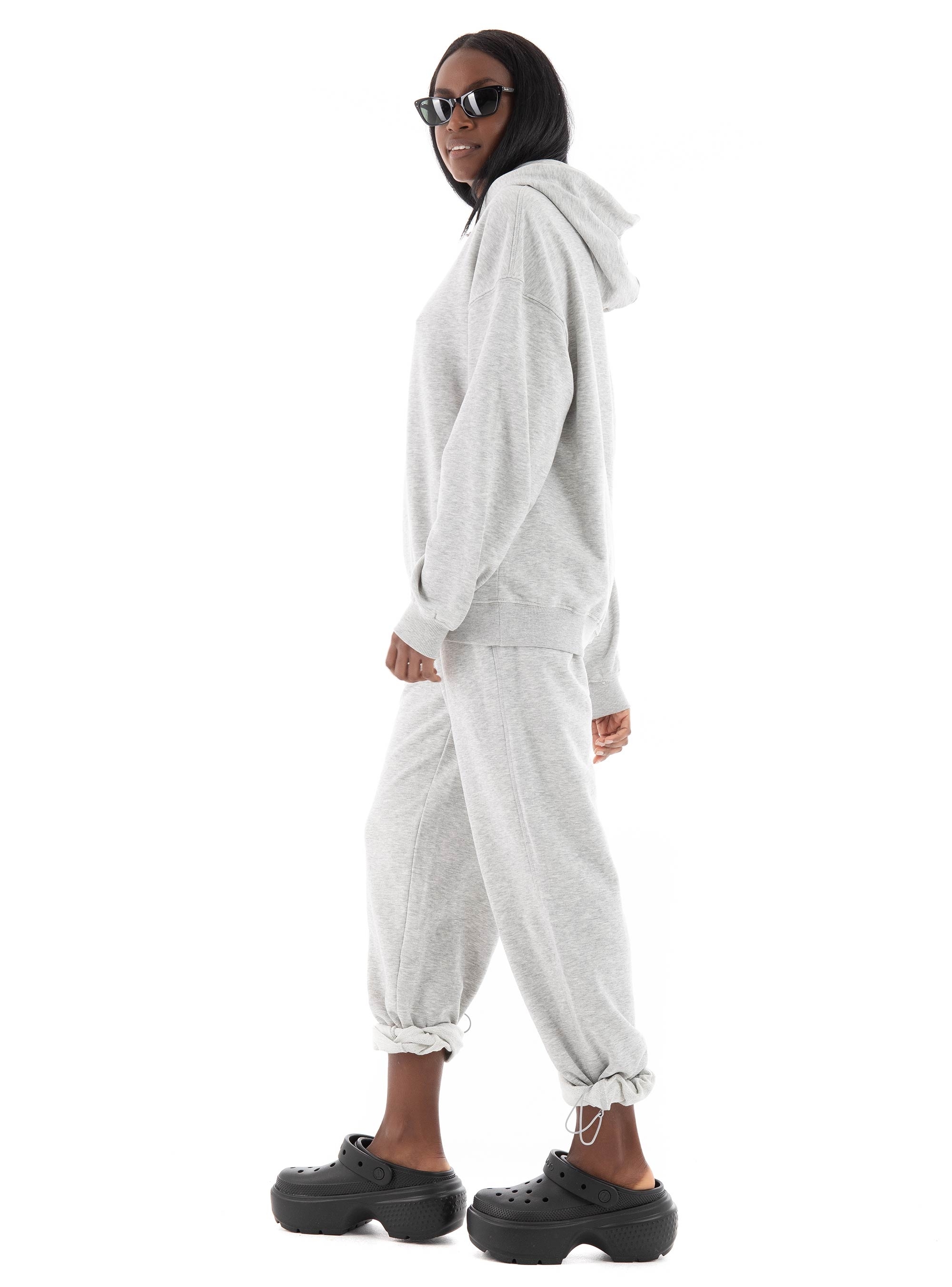Only Bella Sweat Hoodie - Light Grey Melange
