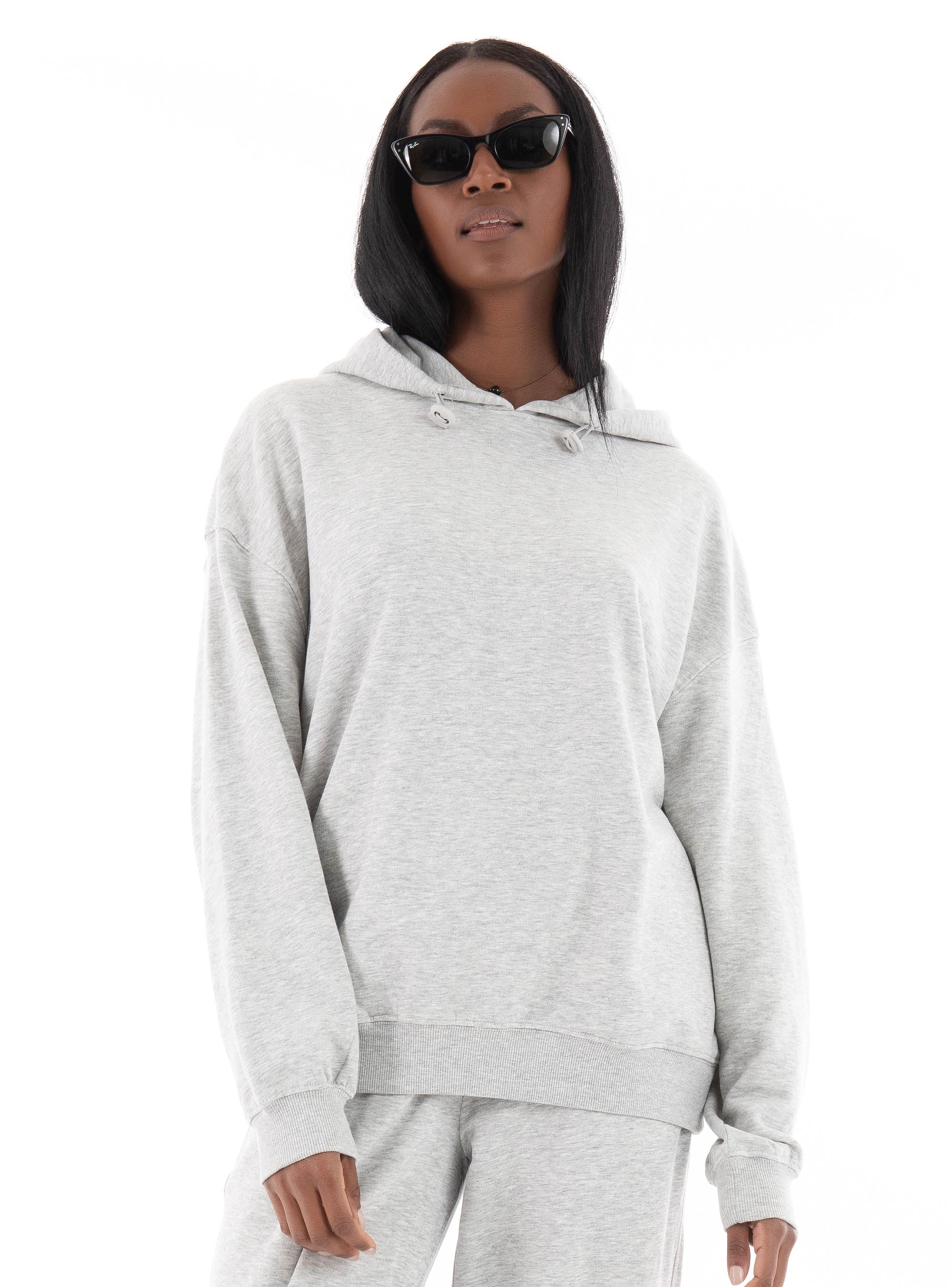 Only Bella Sweat Hoodie - Light Grey Melange