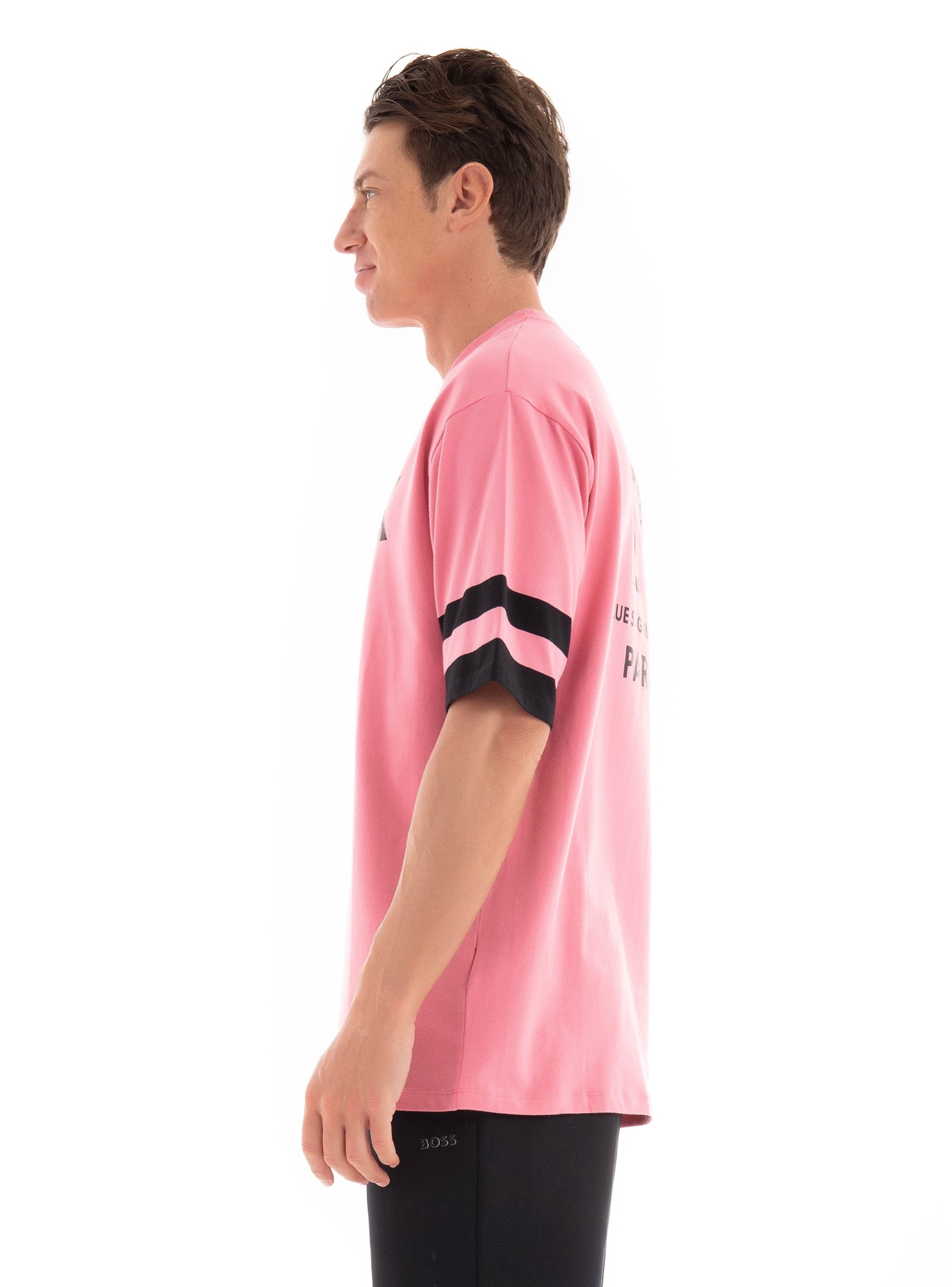 Karl Lagerfeld Oversise Fit 3D K Logo Print T-Shirt - Dusty Pink