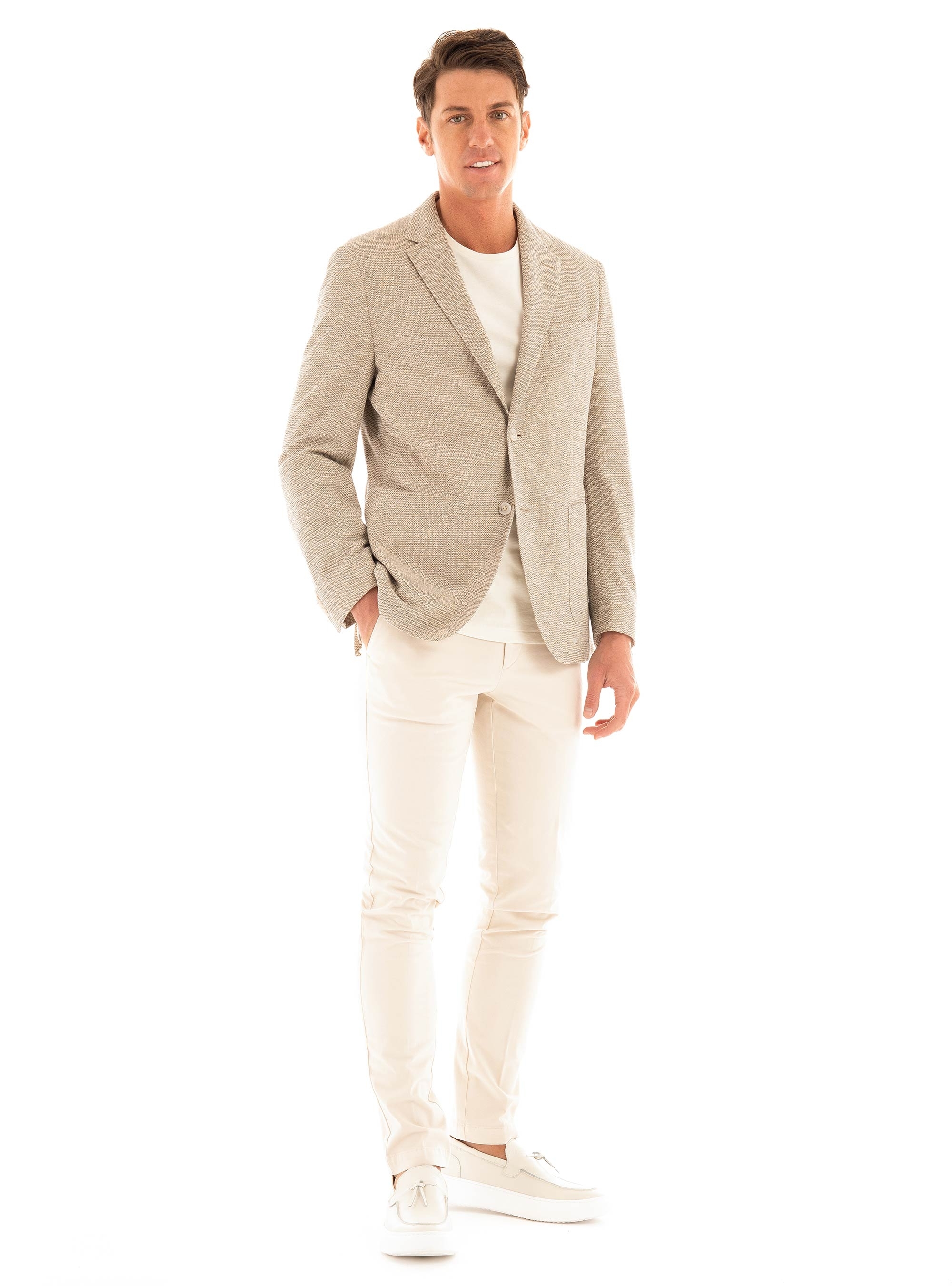 BOSS Slim Fit Chino Pants Kaito1 - Off White