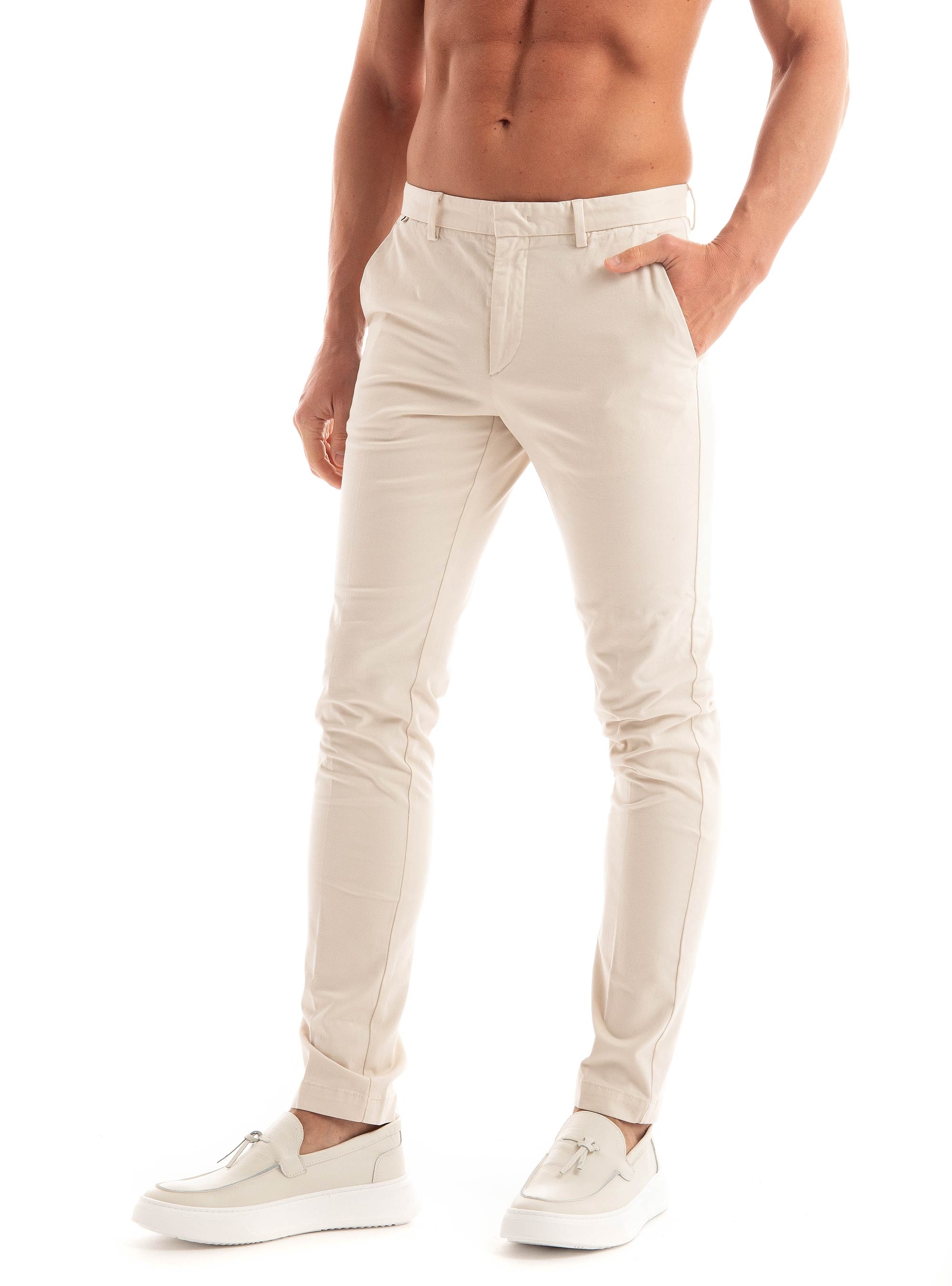 BOSS Slim Fit Chino Pants Kaito1 - Off White