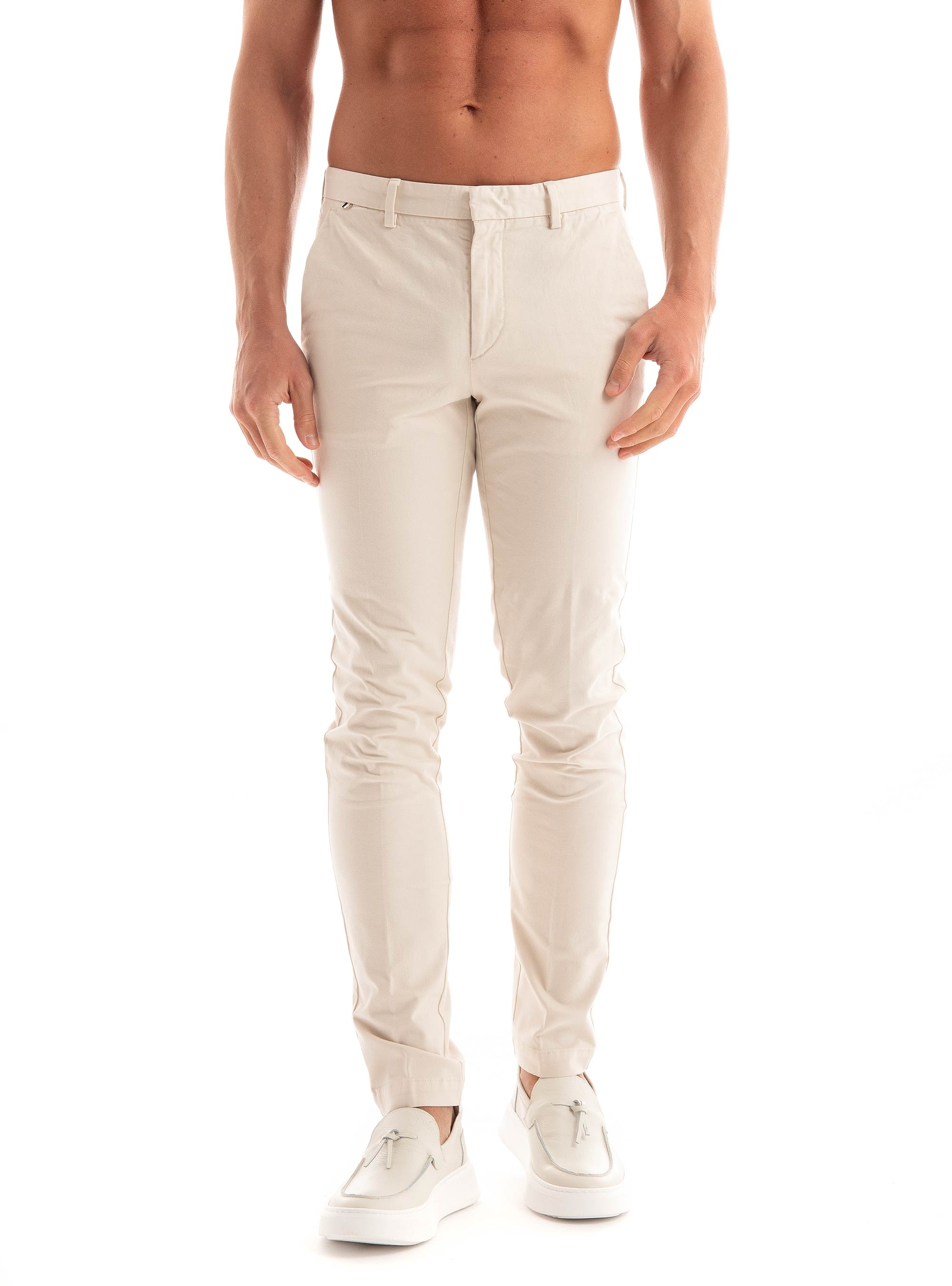 BOSS Slim Fit Chino Pants Kaito1 - Off White