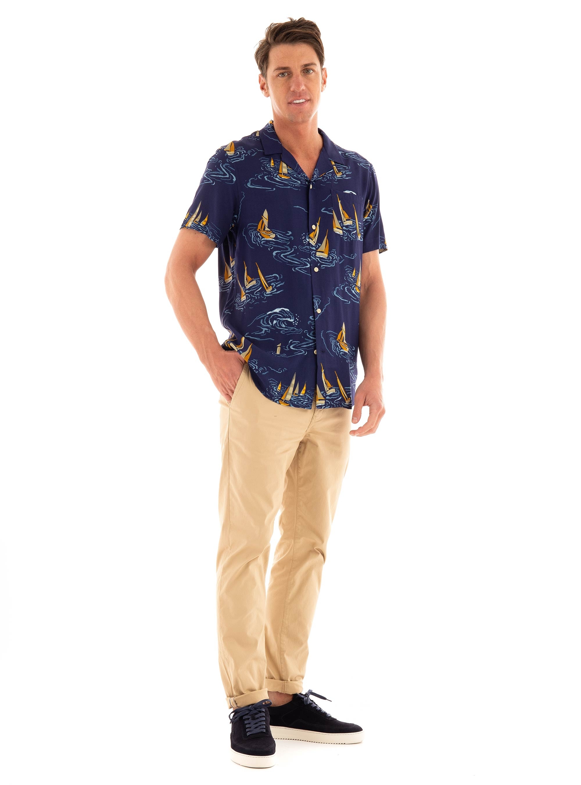 Scotch & Soda Stuart Stretch Twill Chino Pants - Beige