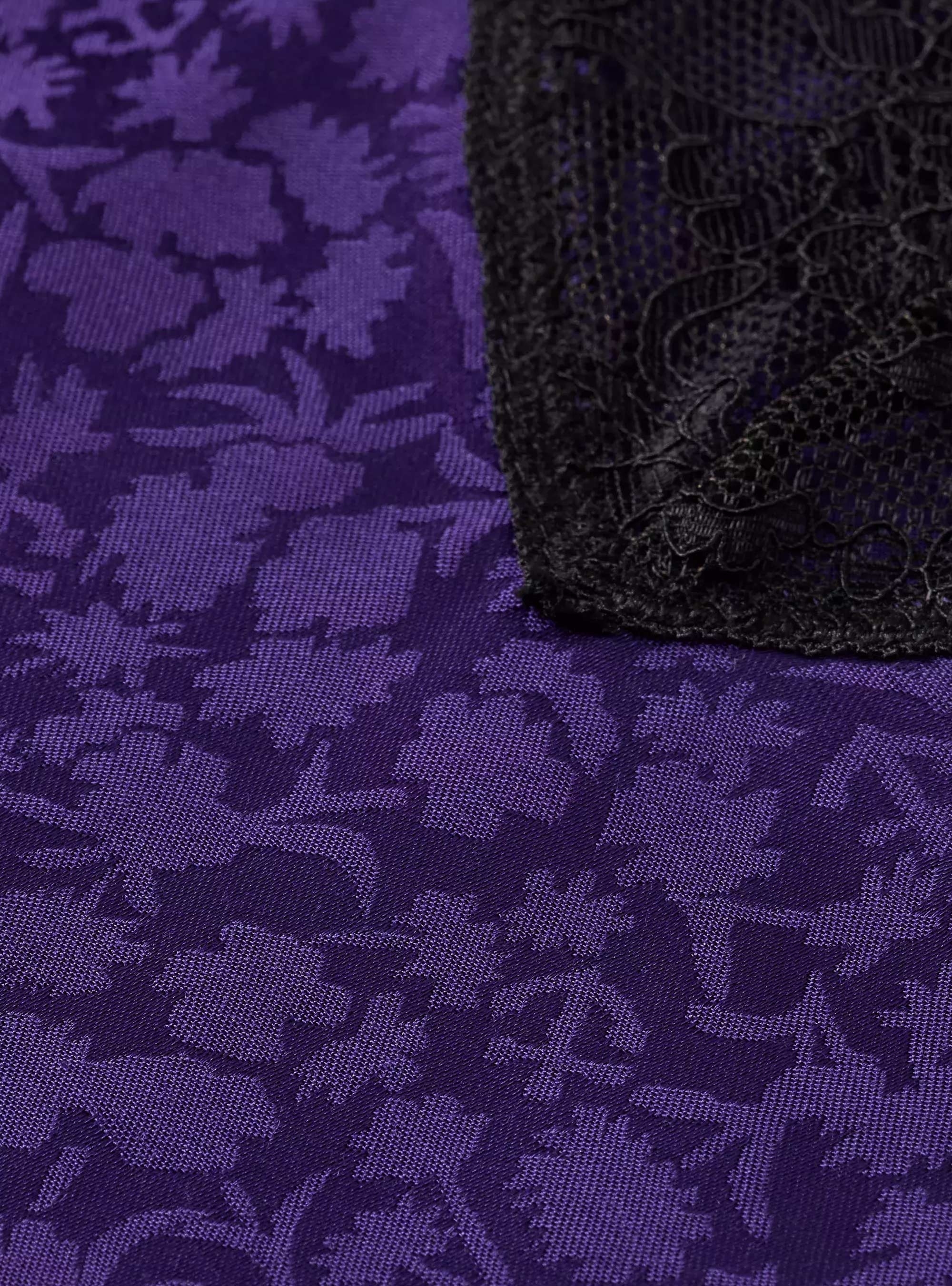 Scotch & Soda Top With Lace Trim - Aubergine