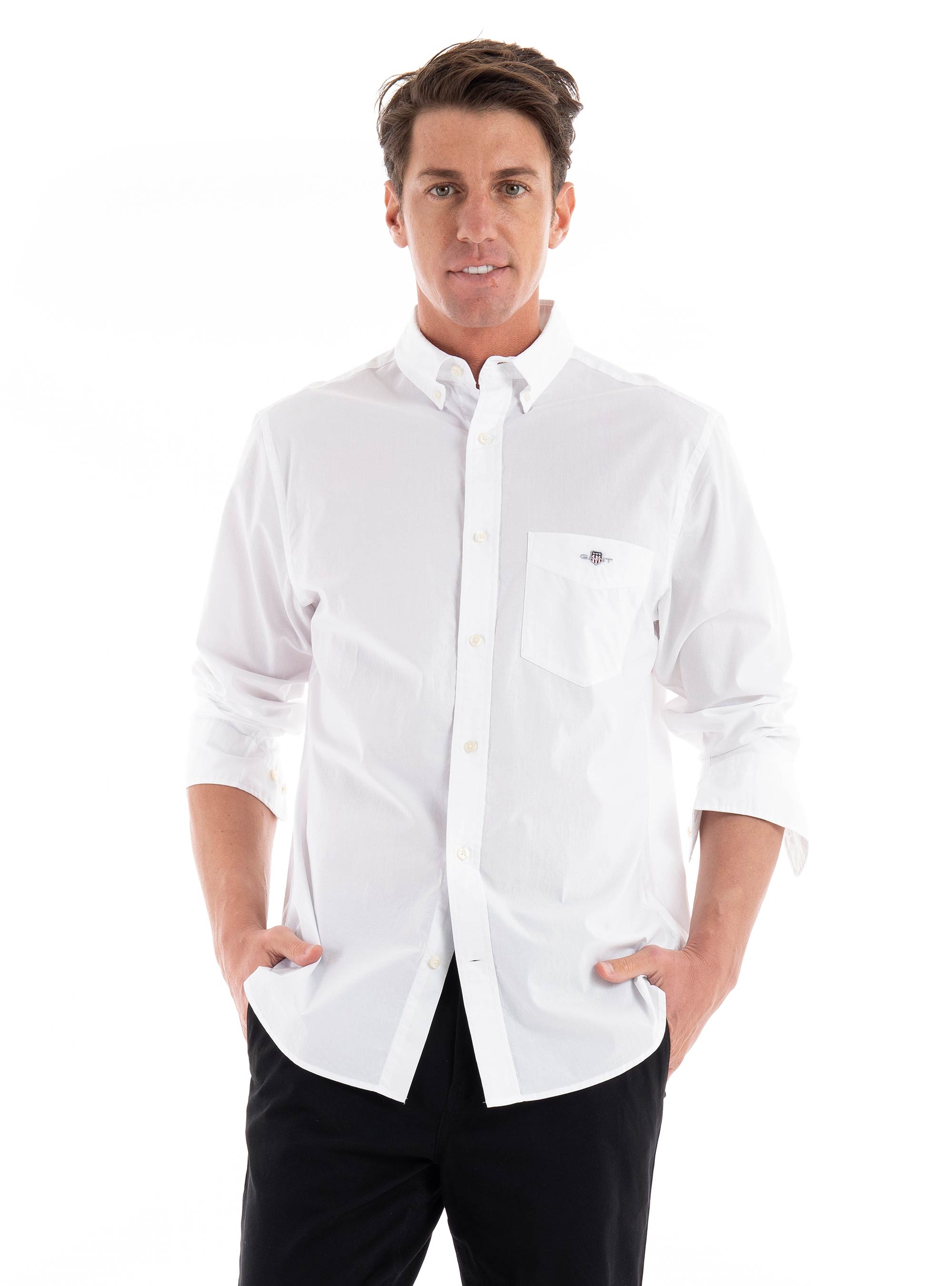 Gant Regular Fit Poplin Shirt - White