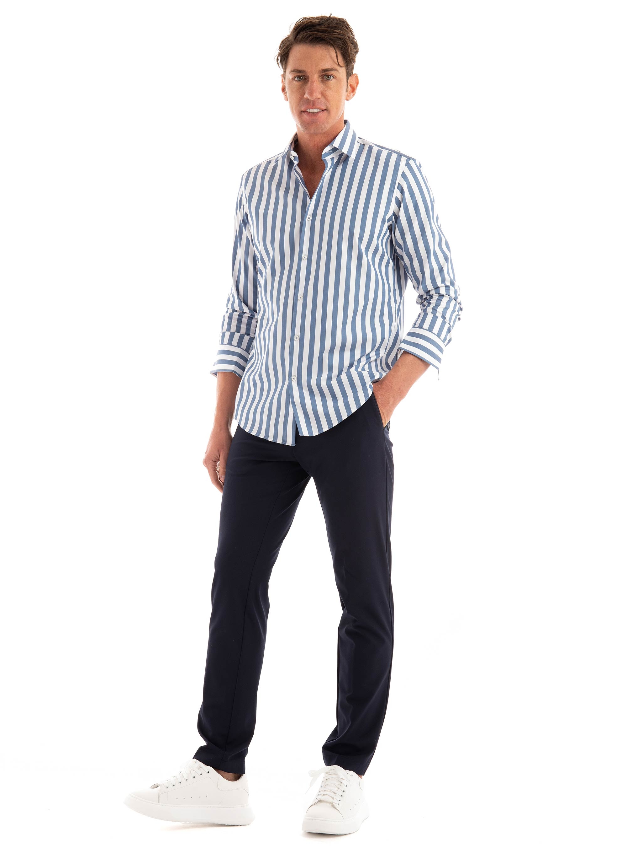 BOSS Slim Fit Pants P-Genius-233F - Dark Blue