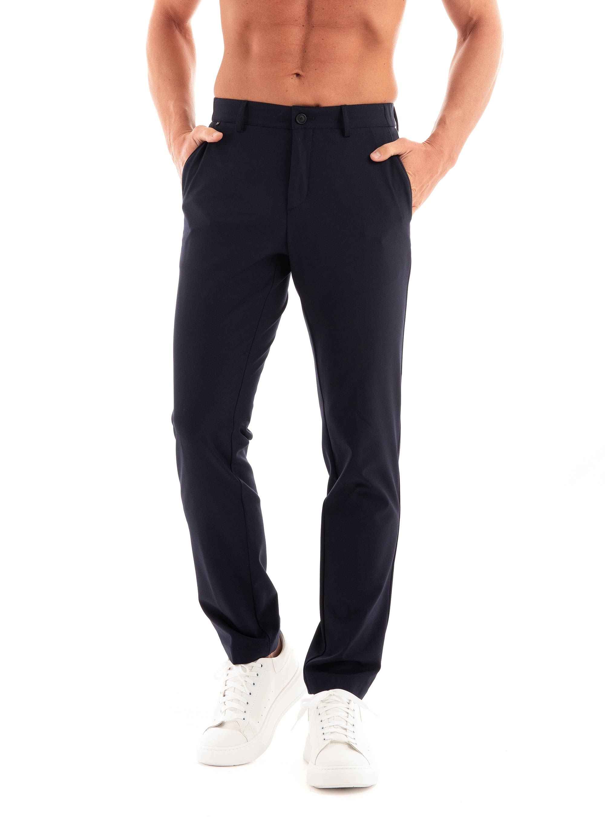 BOSS Slim Fit Pants P-Genius-233F - Dark Blue