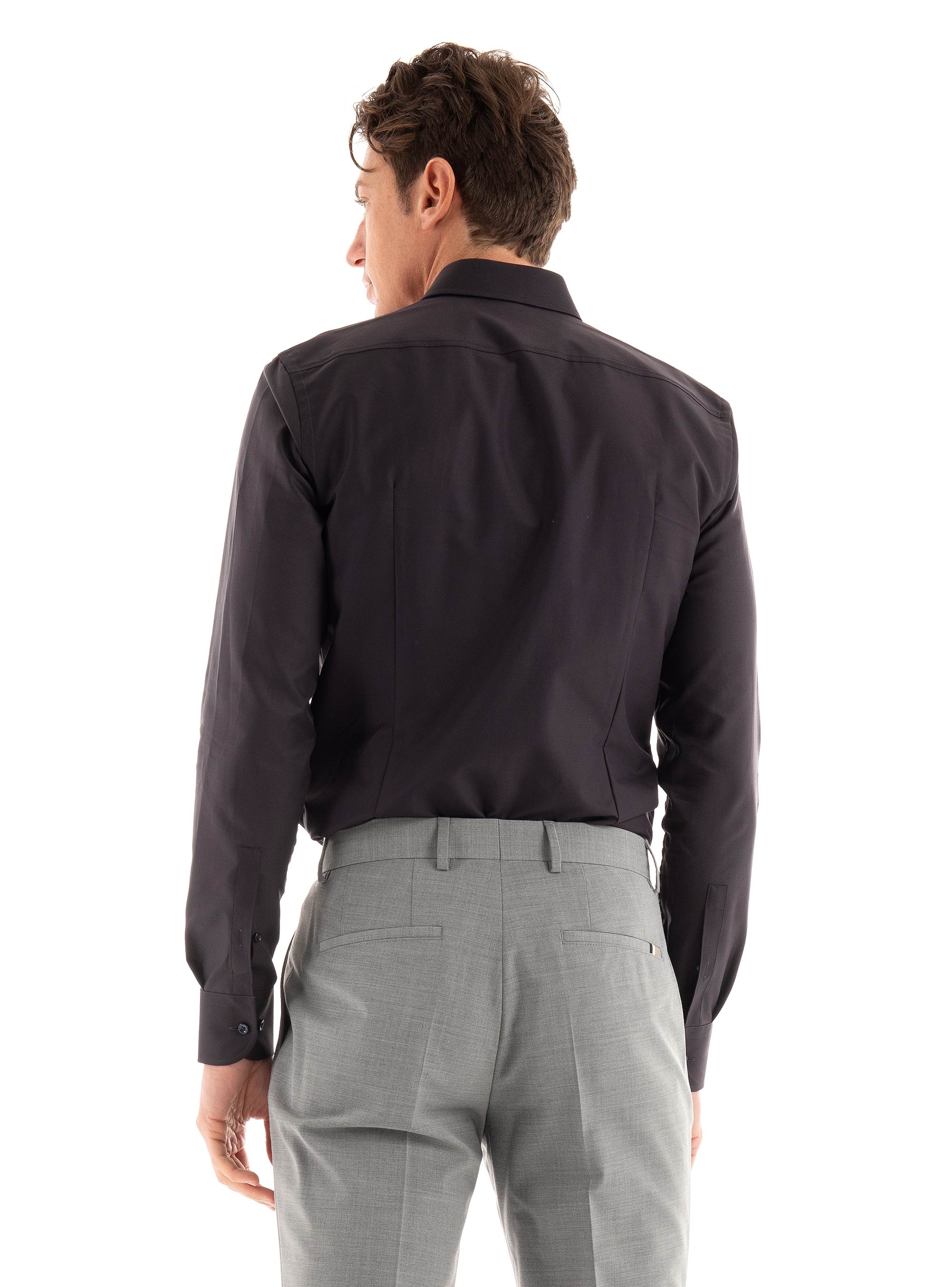 BOSS Slim Fit Shirt H-HANK-Kent-C1-214 - Dark Blue