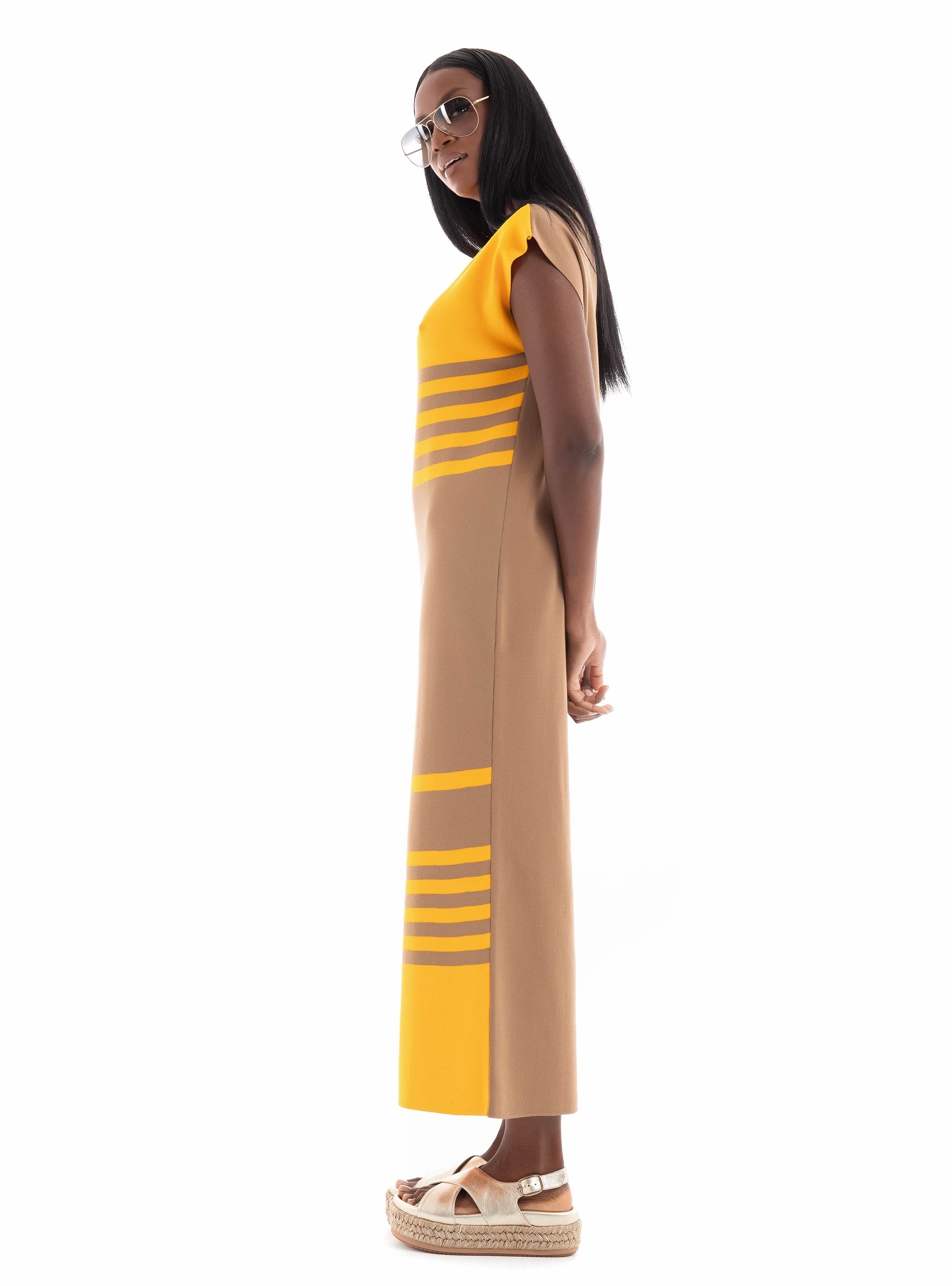 Ioanna Kourbela 'Entropy'' Maxi Dress - Orange