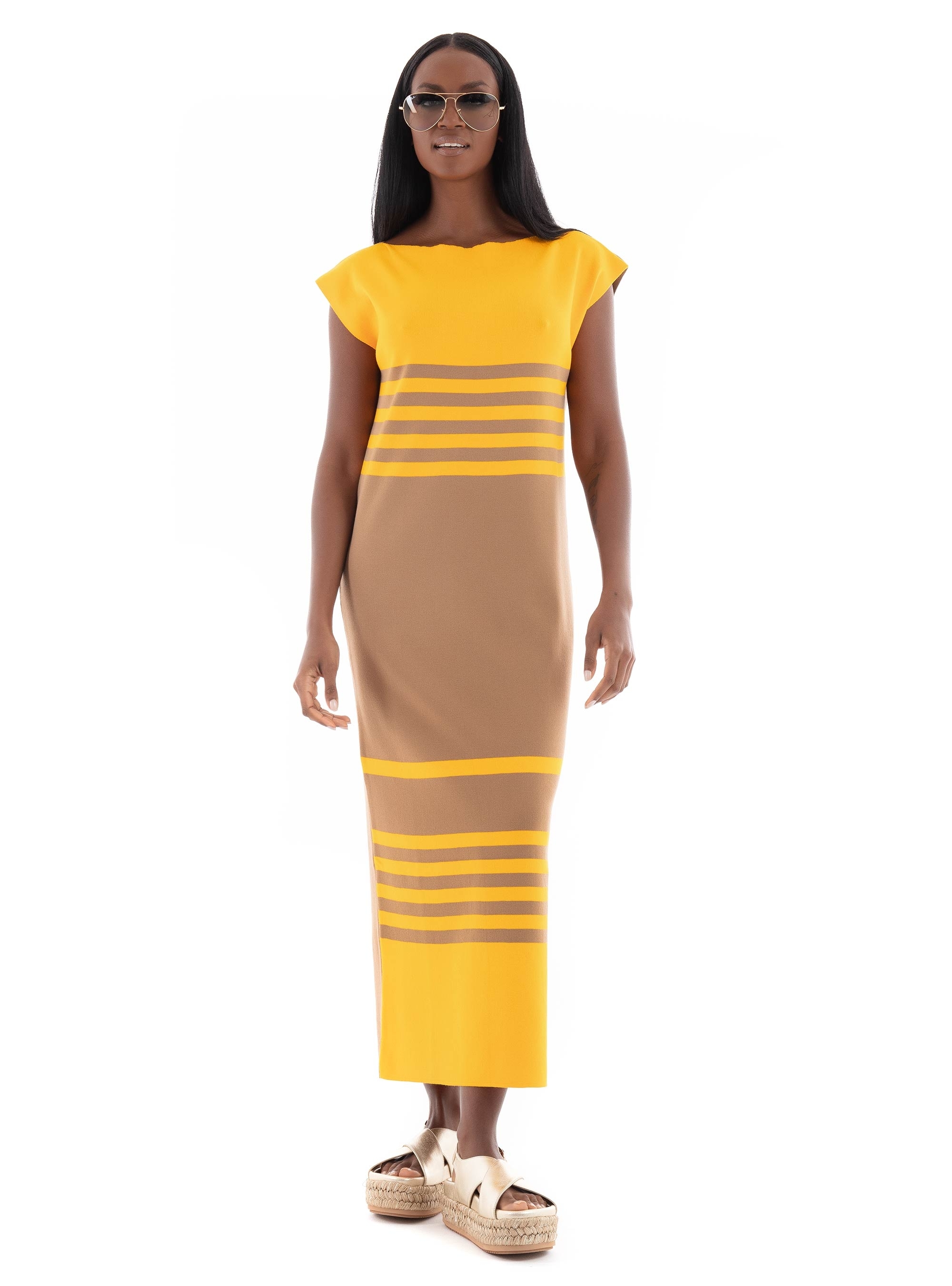 Ioanna Kourbela 'Entropy'' Maxi Dress - Orange