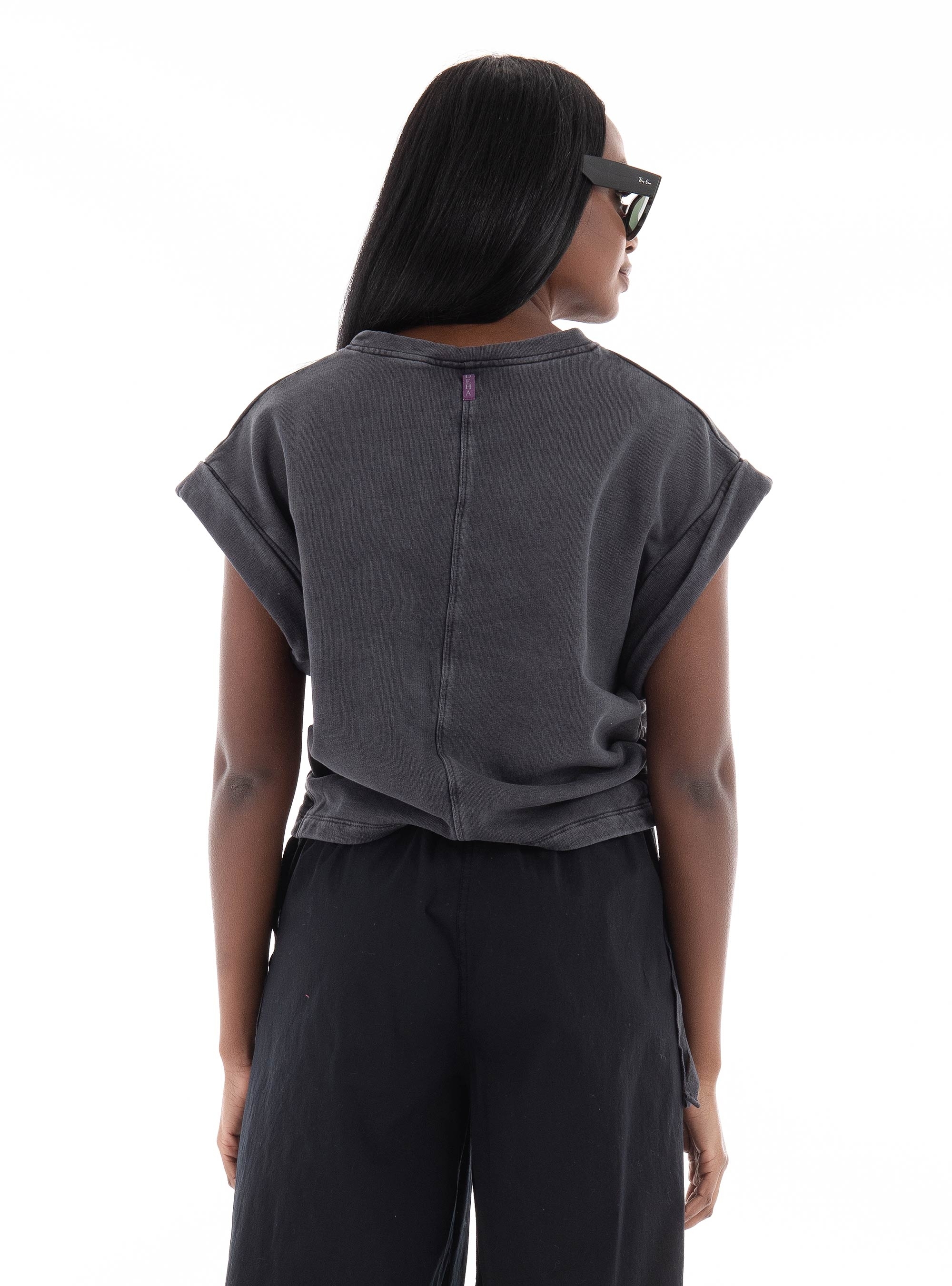 Deha Cropped Top - Black