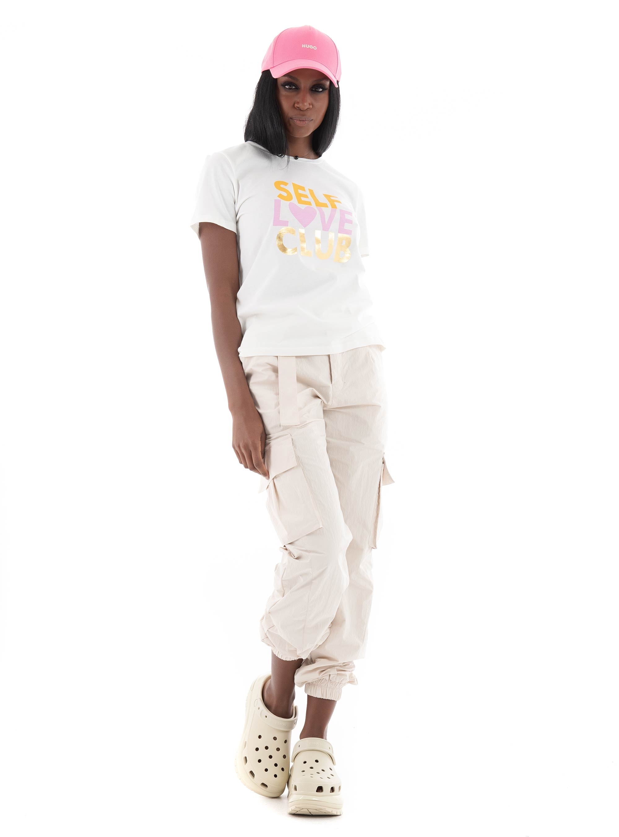 Guess Mid Rise Riko Cargo Pants - Pearl